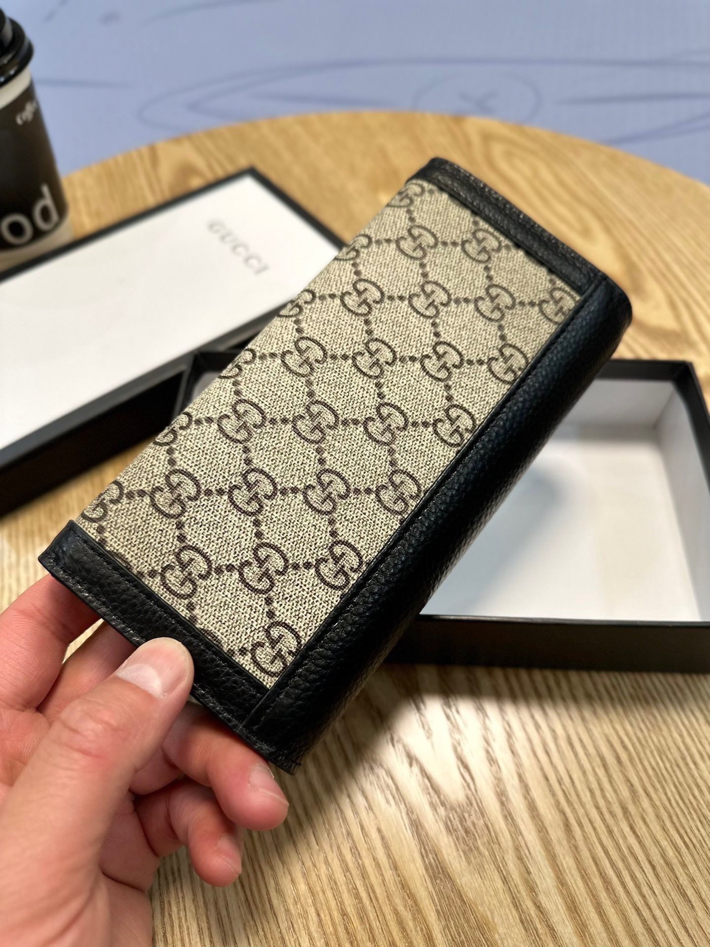 GUCCI グッチ 折り財布 2つ折り ファスナー 黒 - 画像 3