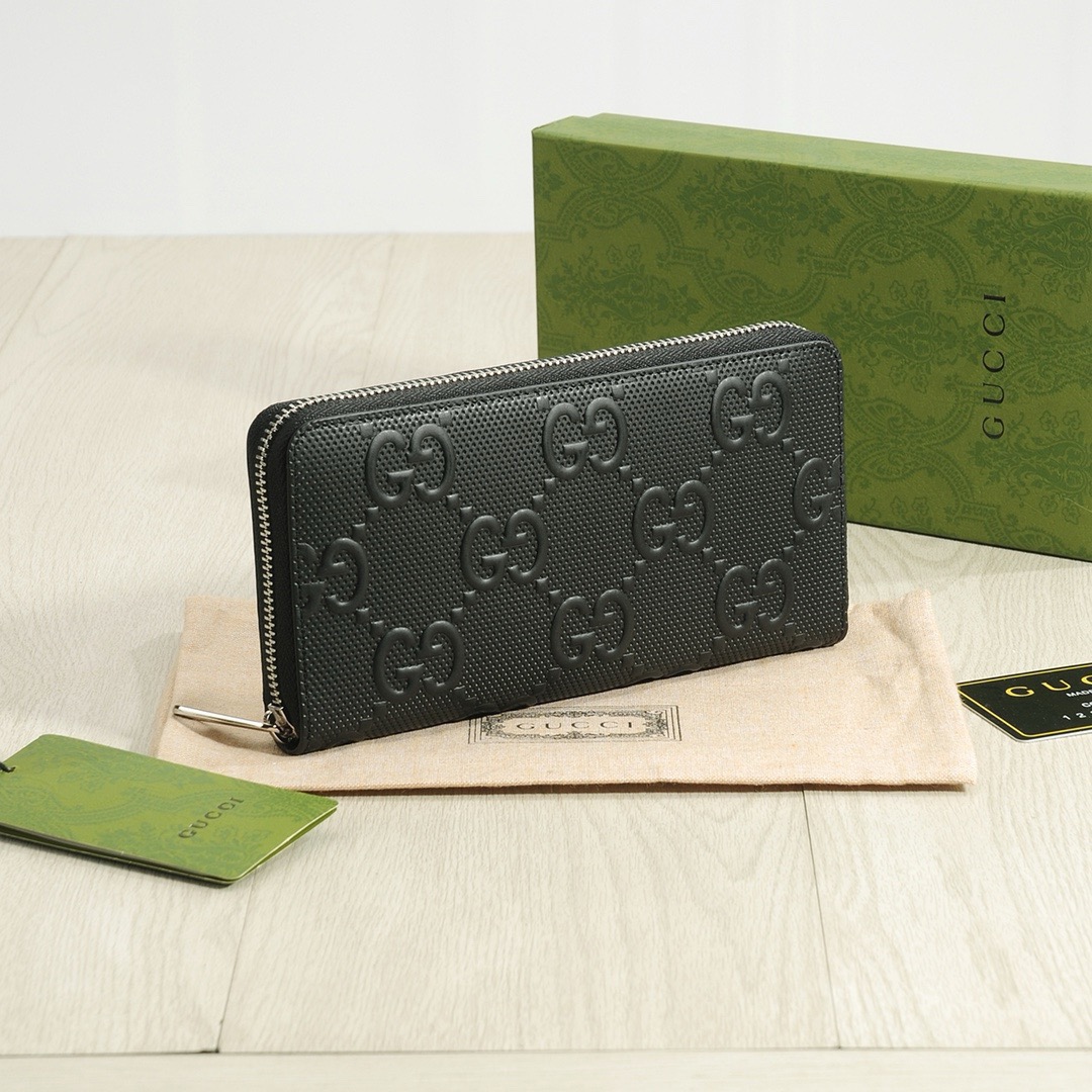 GUCCI グッチ 長財布 ロングウォレット 黒 本革仕様 20x10cm - 画像 3