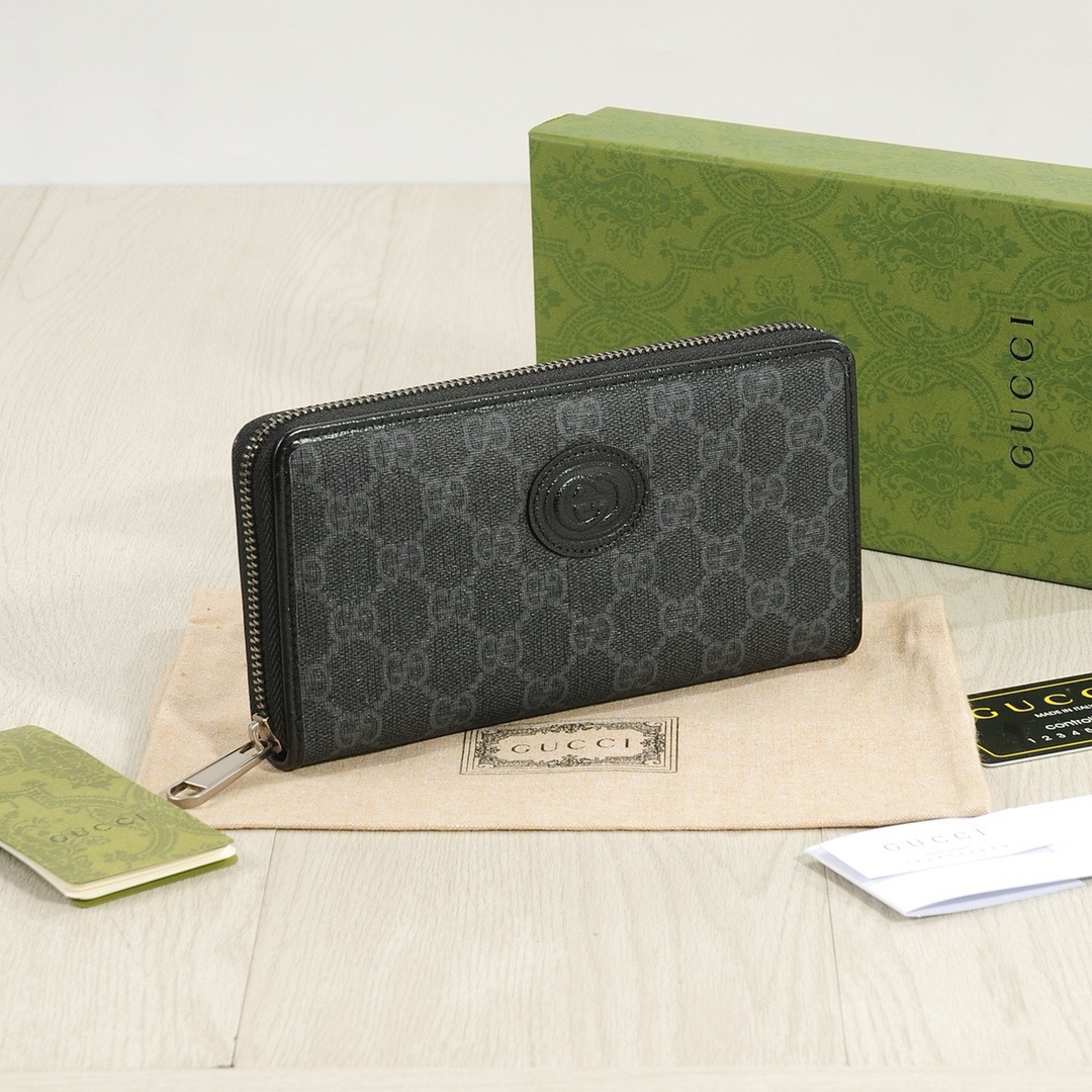 GUCCI グッチ ウォレット 長財布 ロングジップ ブラック - 画像 3