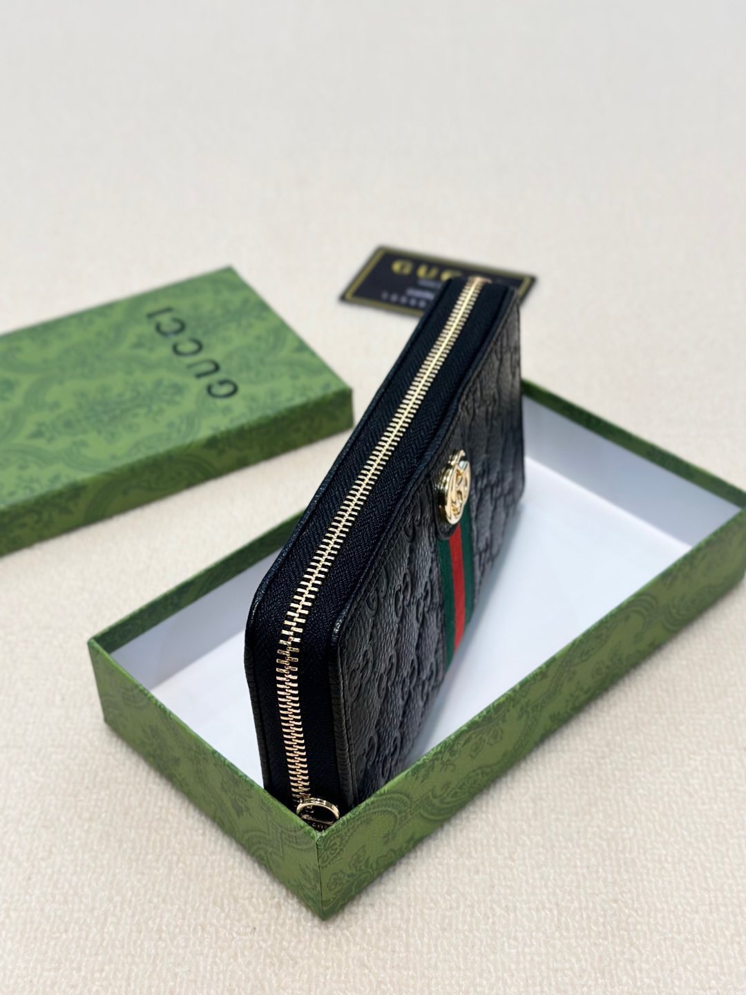 GUCCI グッチ 財布 長財布 ゴールド金具 レザー ブラック - 画像 7