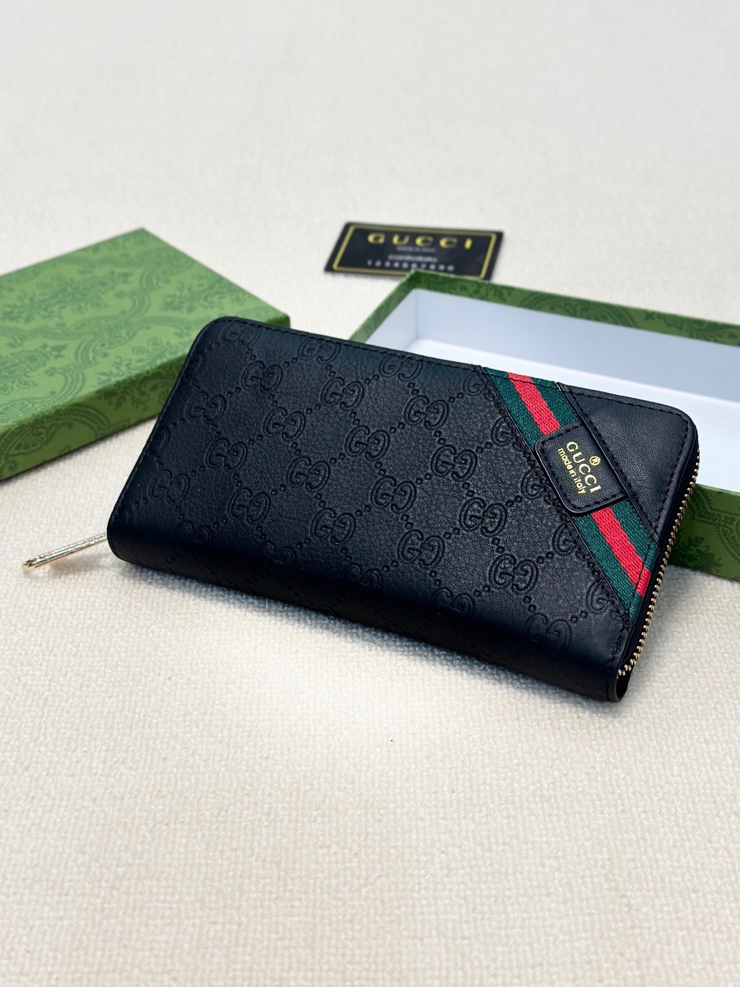 GUCCI グッチ 財布 長財布 本革 21x11cm ブラック - 画像 2