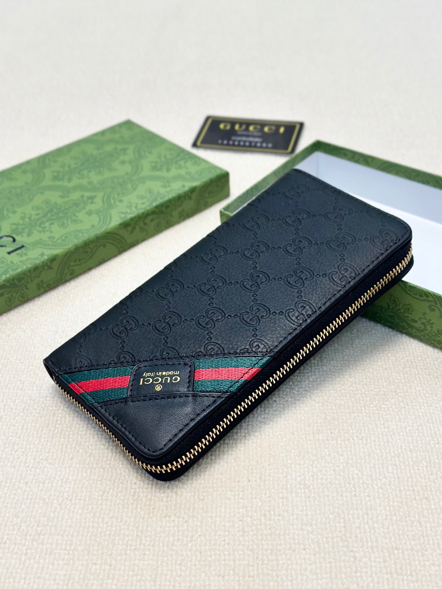 GUCCI グッチ 財布 長財布 本革 21x11cm ブラック - 画像 4