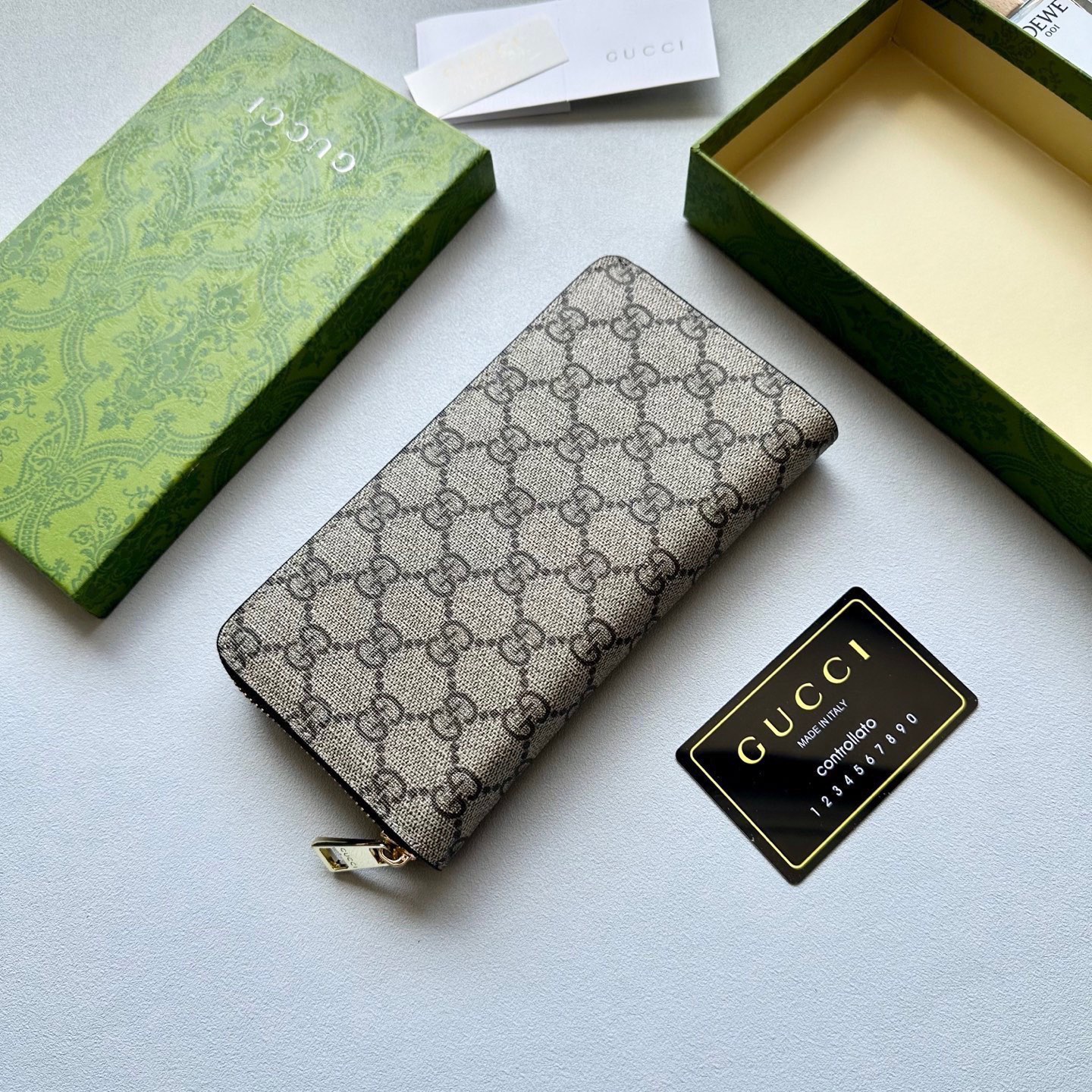 GUCCI グッチ 長財布 コインケース付き グラフィット カーキ 35 - 画像 2