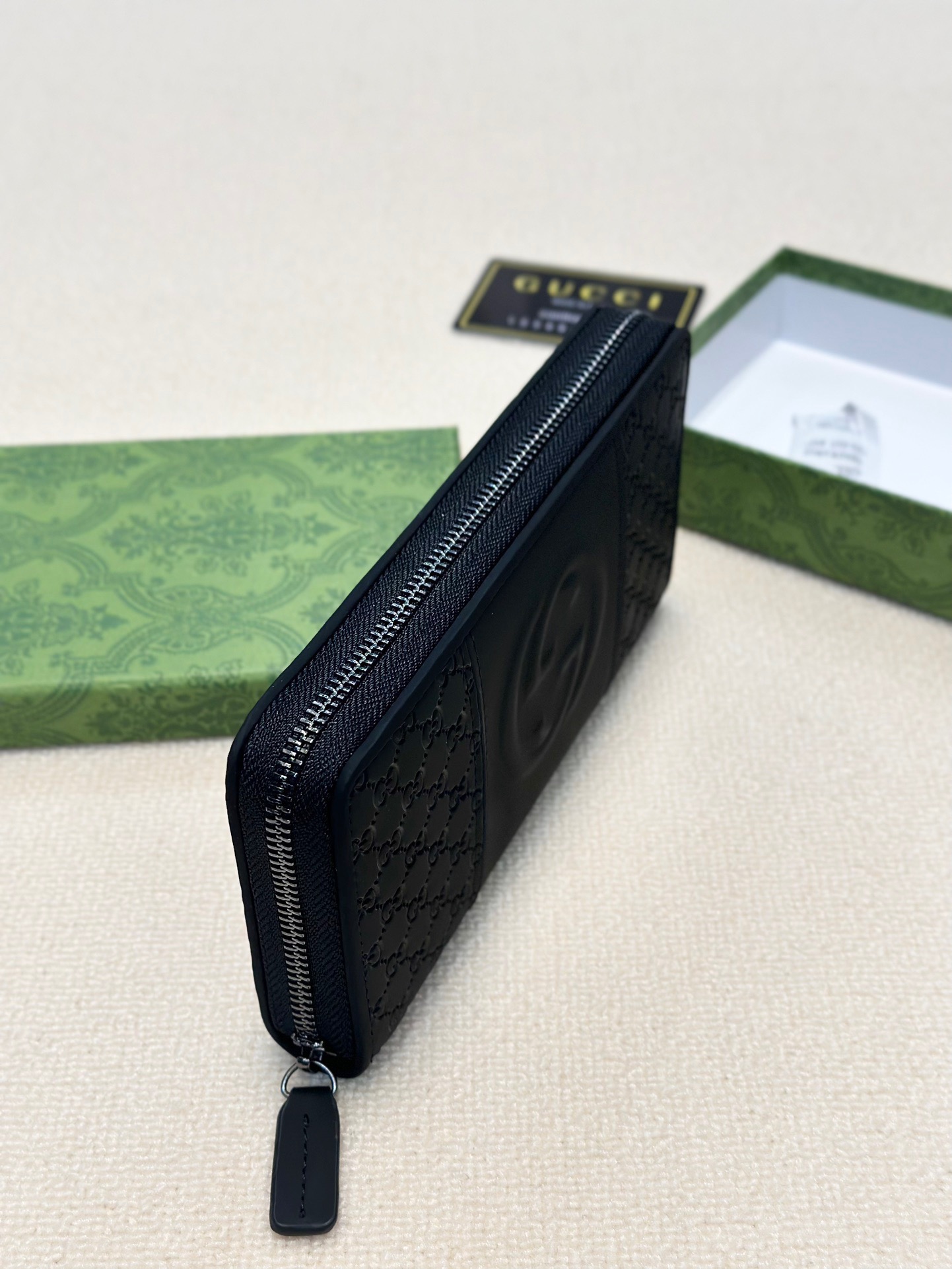 GUCCI グッチ 長財布 グッチ ロングウォレット 黒 ブラック 素材:本革 ミニ財布 - 画像 6