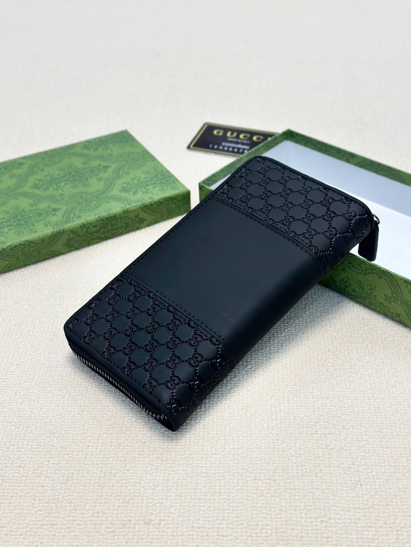 GUCCI グッチ 長財布 グッチ ロングウォレット 黒 ブラック 素材:本革 ミニ財布 - 画像 7
