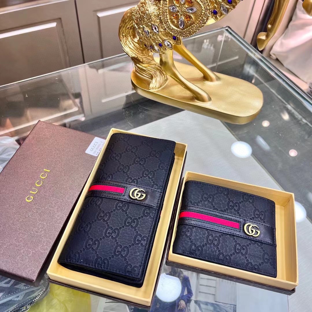 GUCCI グッチ コインケース 長財布 ロングウォレット ブラック 本革仕様 19x10cm 12x10cm