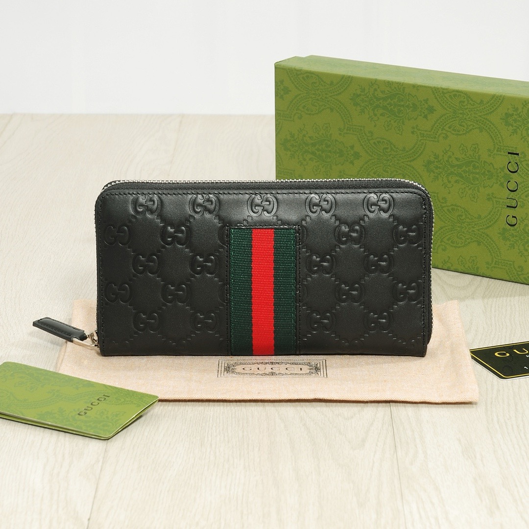 GUCCI グッチ 財布 ロングジップウォレット ブラック