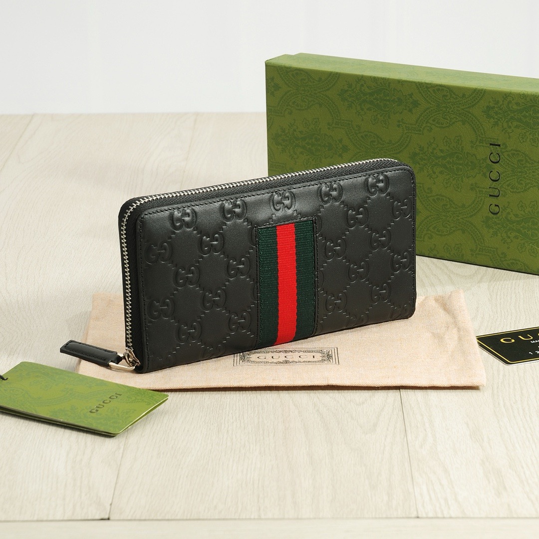 GUCCI グッチ 財布 ロングジップウォレット ブラック - 画像 3
