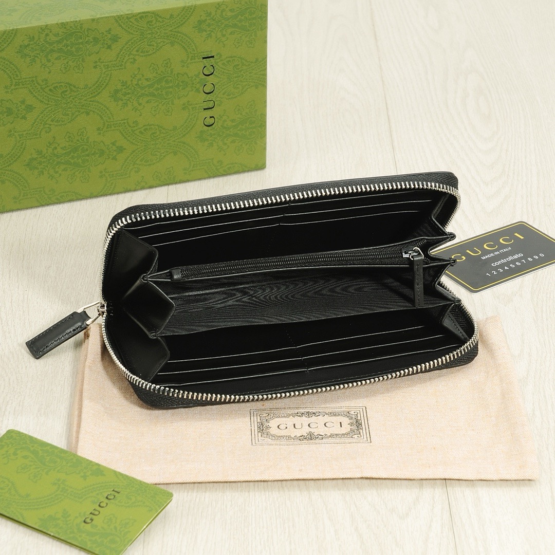 GUCCI グッチ 財布 ロングジップウォレット ブラック - 画像 7