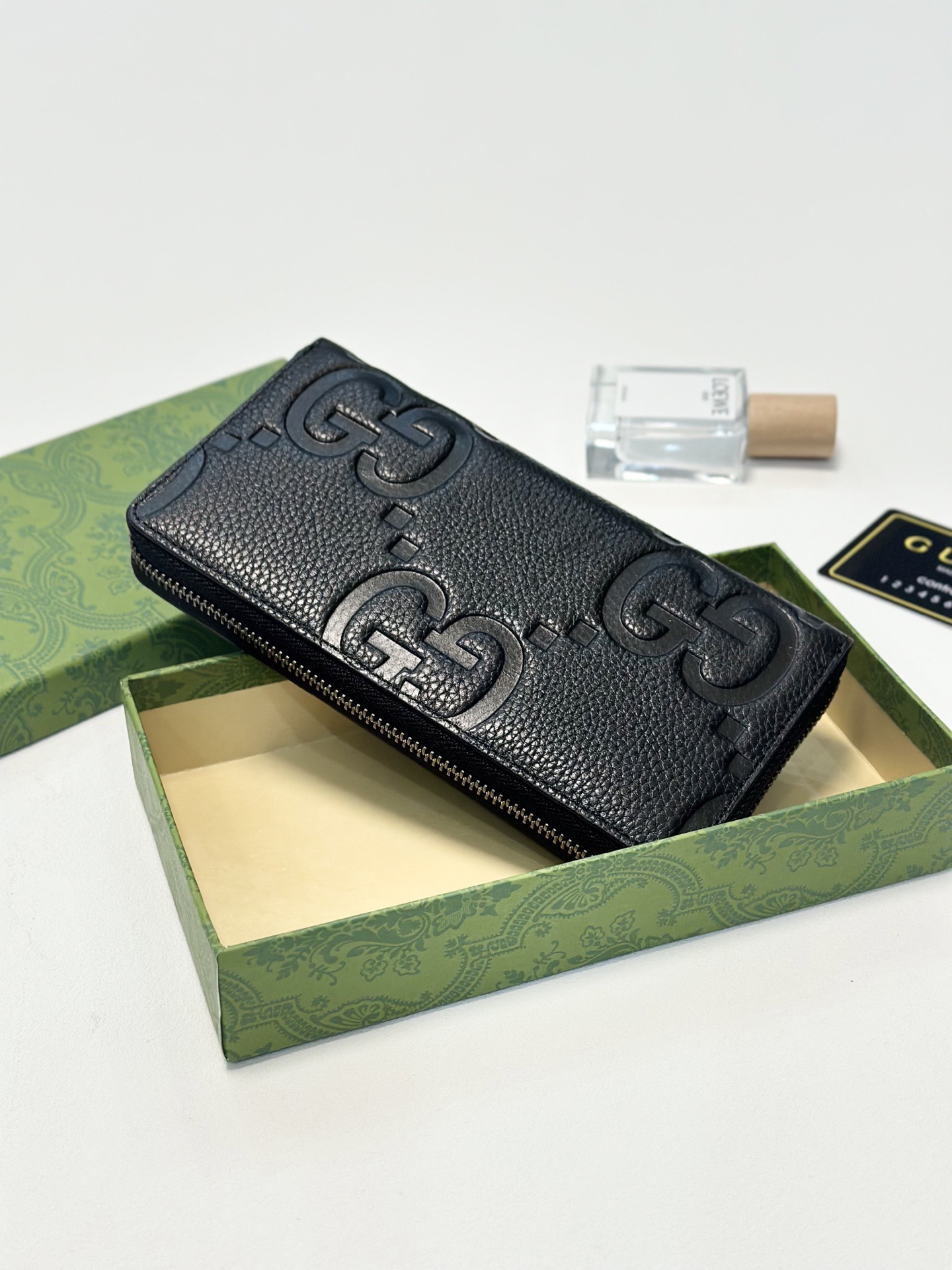 GUCCI グッチ 財布 ロングウォレット ファスナー 黒 19x10cm - 画像 3