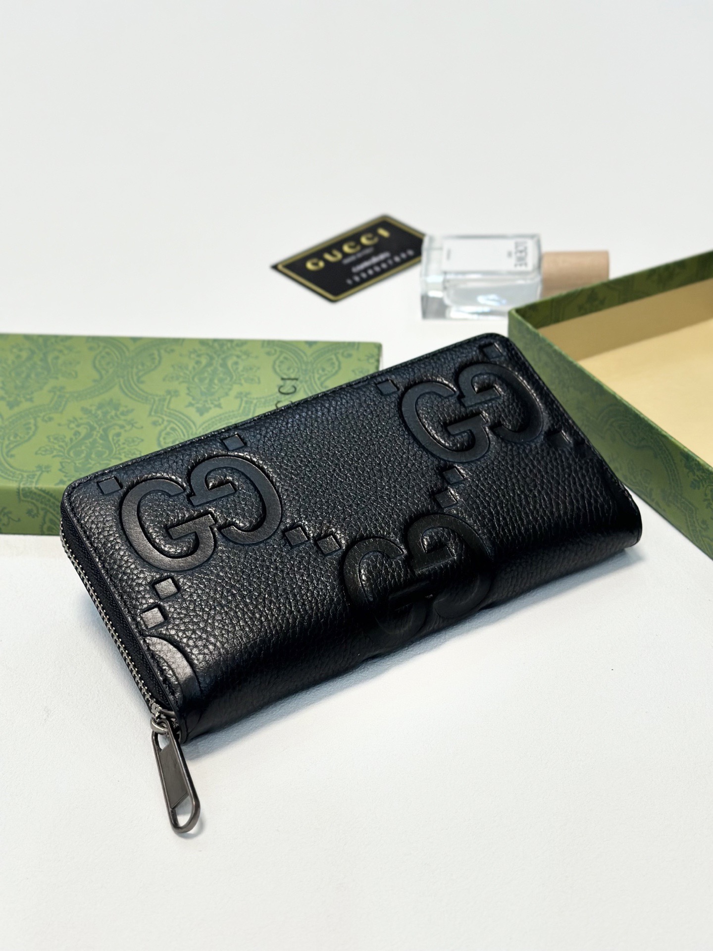 GUCCI グッチ 財布 ロングウォレット ファスナー 黒 19x10cm - 画像 4