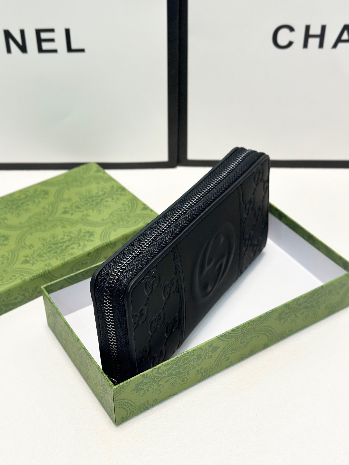 GUCCI グッチ 長財布 ロングウォレット ブラック 本革仕様 20x10cm 黒 - 画像 2