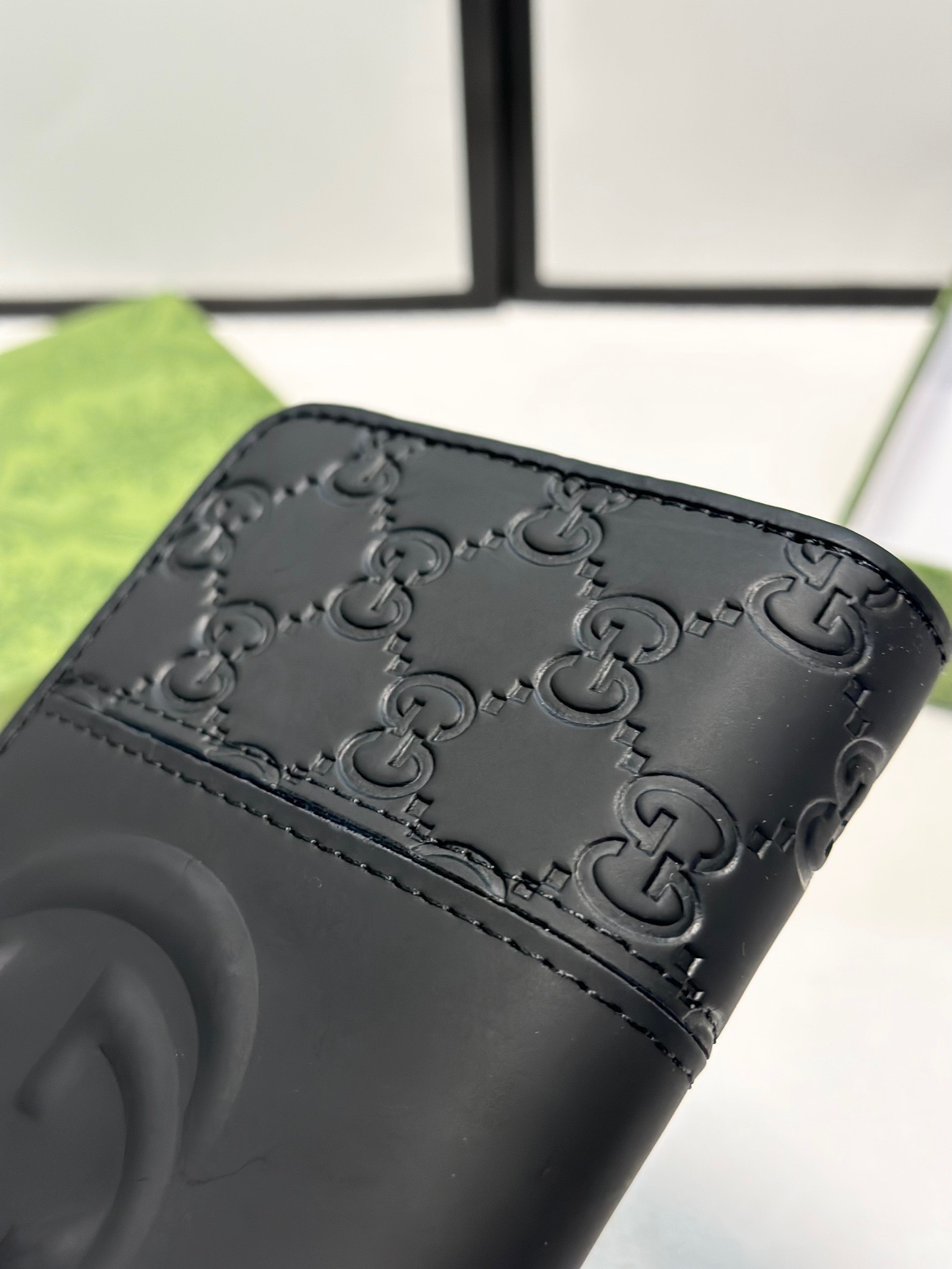 GUCCI グッチ 長財布 ロングウォレット ブラック 本革仕様 20x10cm 黒 - 画像 5
