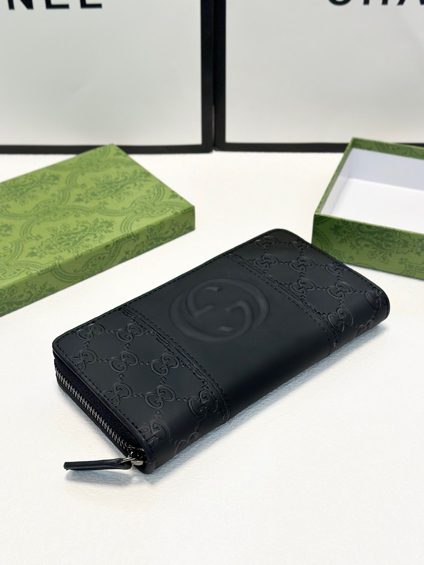 GUCCI グッチ 長財布 ロングウォレット ブラック 本革仕様 20x10cm 黒 - 画像 6