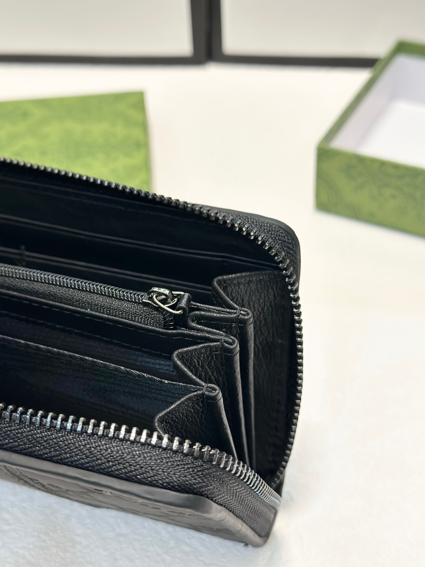 GUCCI グッチ 長財布 ロングウォレット ブラック 本革仕様 20x10cm 黒 - 画像 9