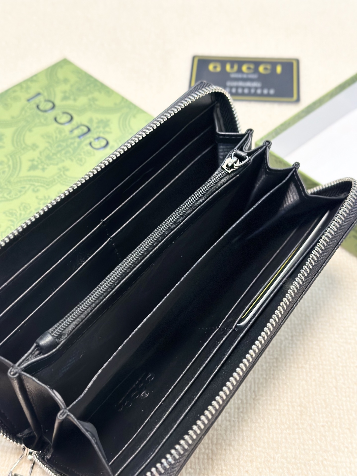 GUCCI グッチ 長財布 ザイツ ブラック - 画像 7
