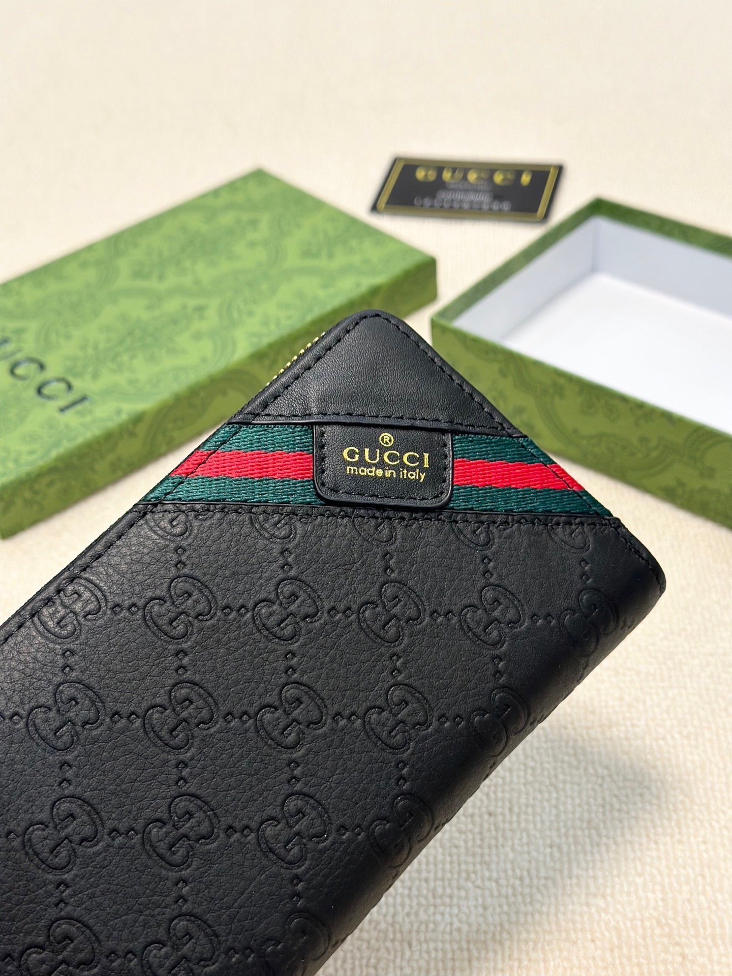 GUCCI グッチ 長財布 メンズ オリジナルレザー 本革 黒 - 画像 5