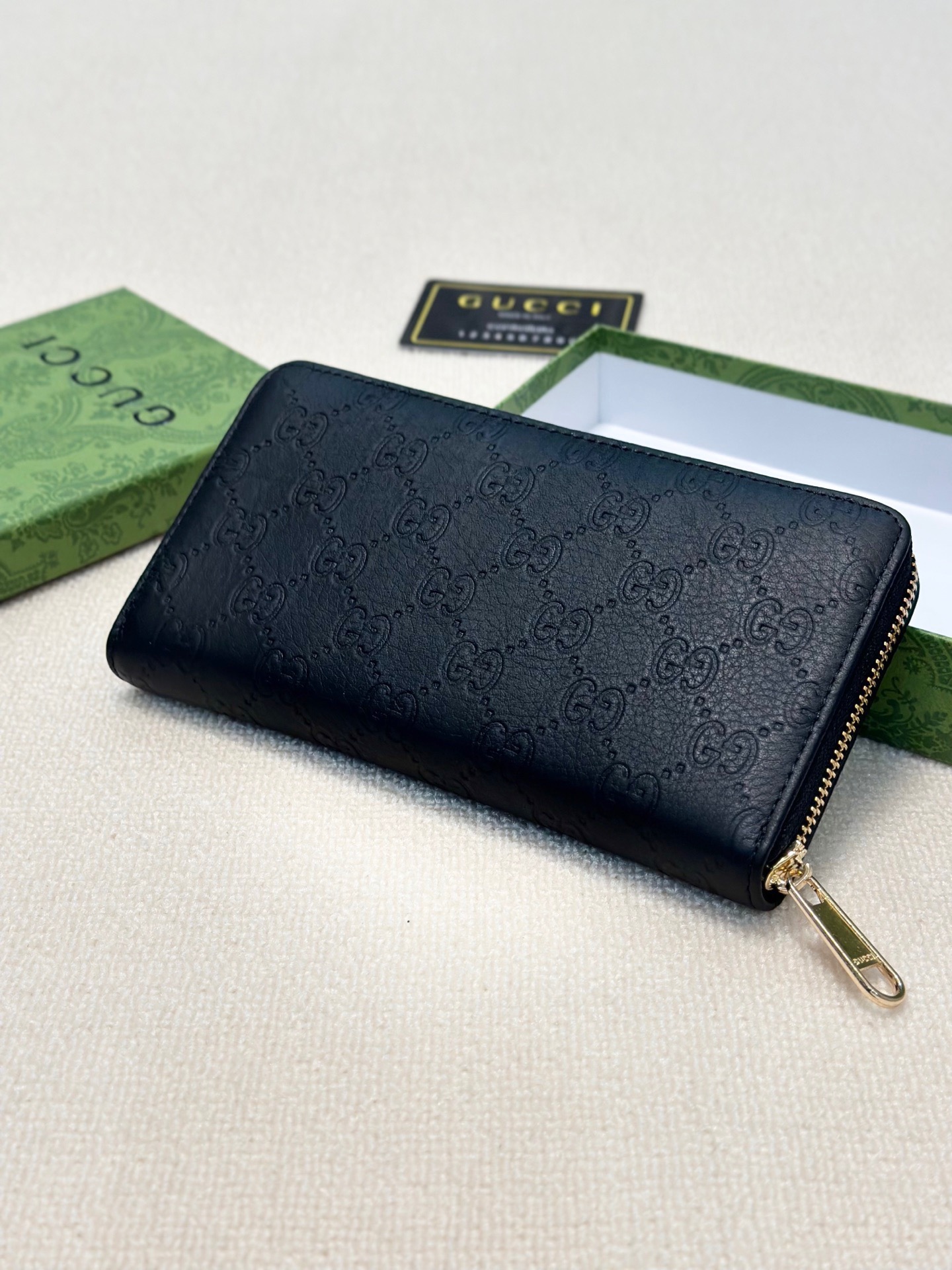 GUCCI グッチ 長財布 メンズ オリジナルレザー 本革 黒 - 画像 6