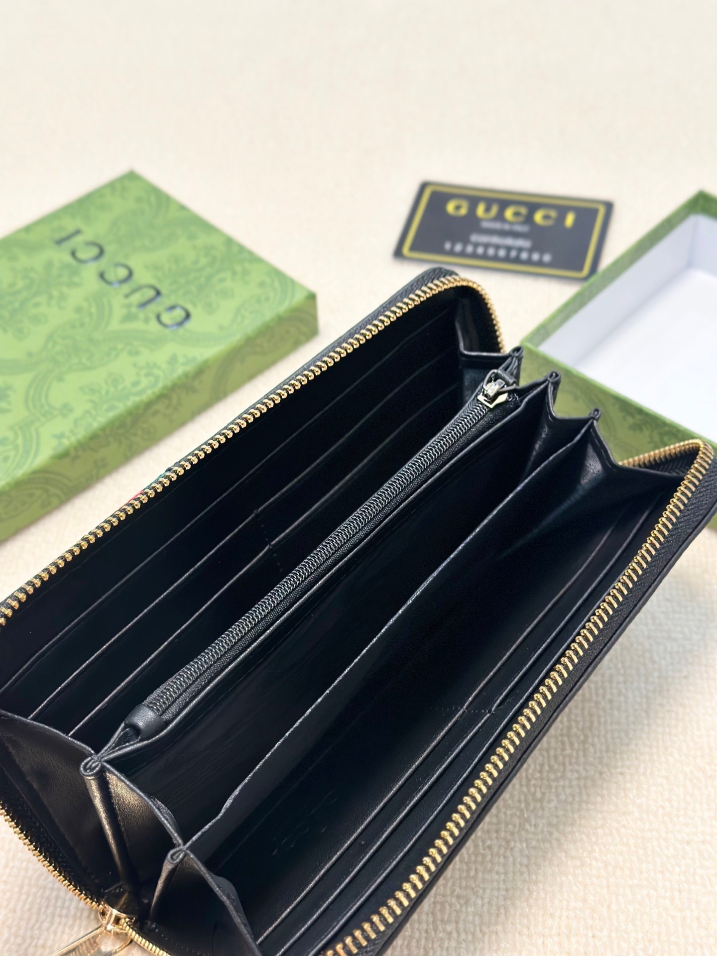 GUCCI グッチ 長財布 メンズ オリジナルレザー 本革 黒 - 画像 8