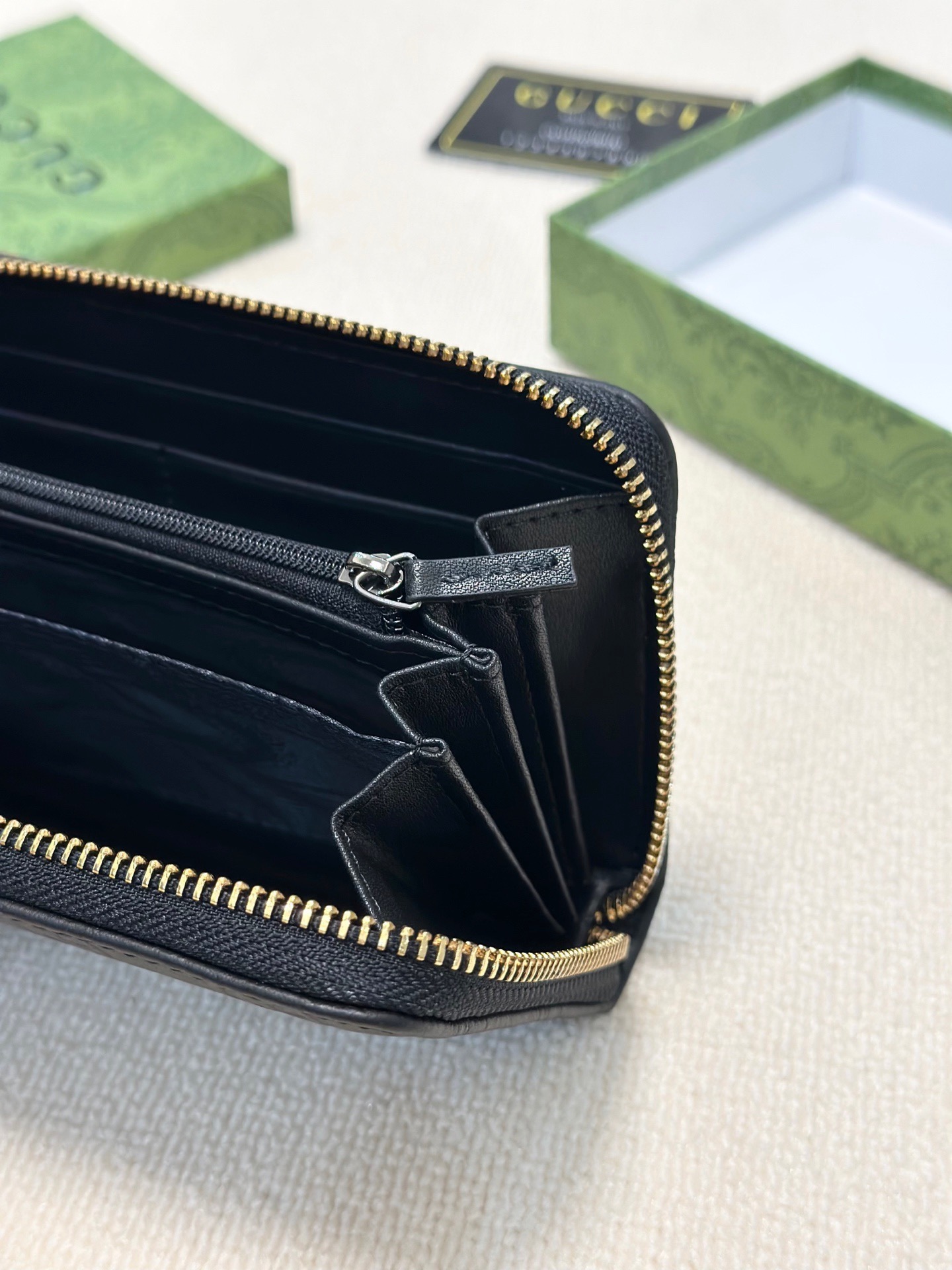 GUCCI グッチ 長財布 メンズ オリジナルレザー 本革 黒 - 画像 9