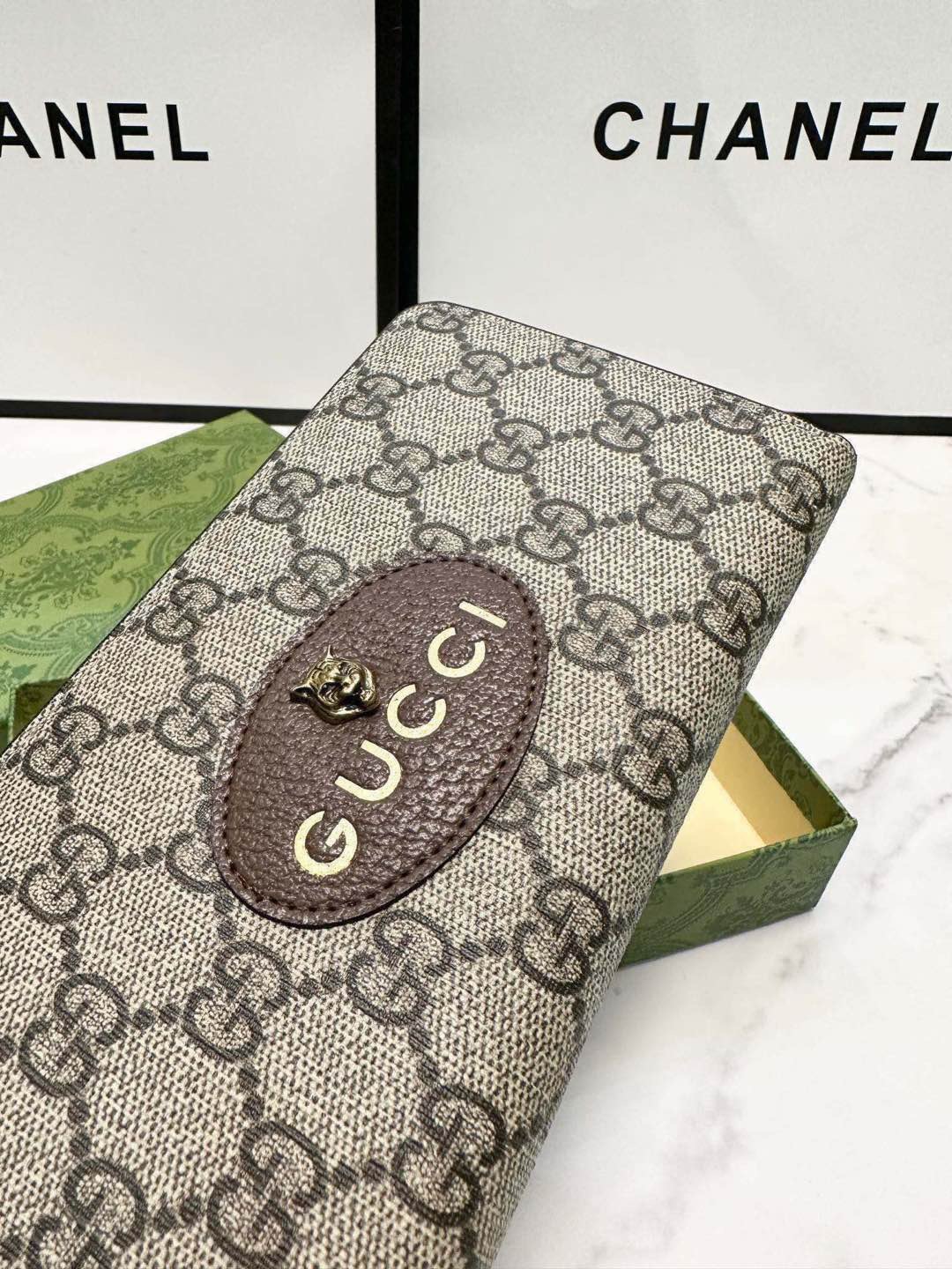 Gucci グッチ シグネチャー ロングジップウォレット ブラック 35〜60文字 - 画像 5