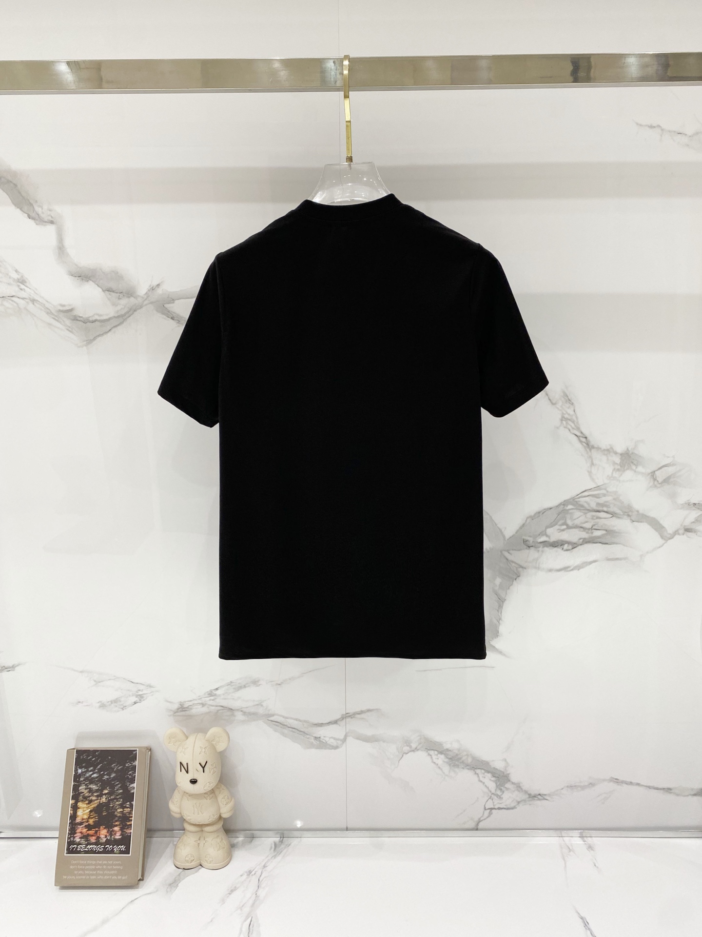 VERSACE/ヴェルサーチ シルクコットンTシャツ 美杜莎頭像刺繍 黒 白 杏色 全3色 - 画像 2