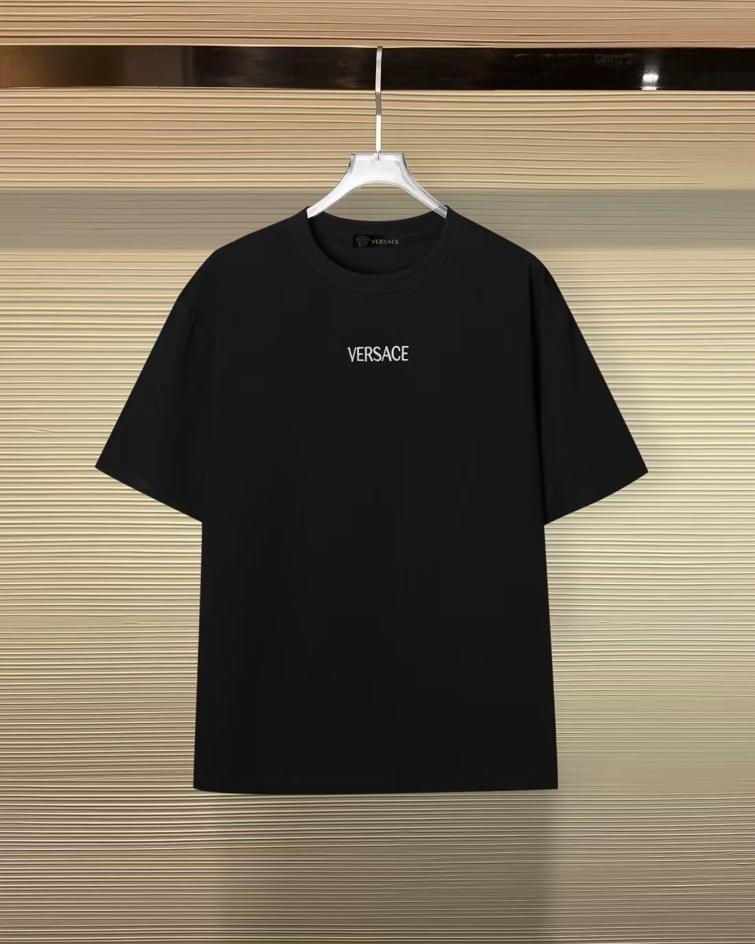 VERSACE ヴェルサーチ ロゴ刺繍 メンズ ブラック