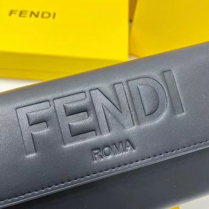 FENDI フェンディ コピー 長財布 ロゴ押し ブラック - 画像 7