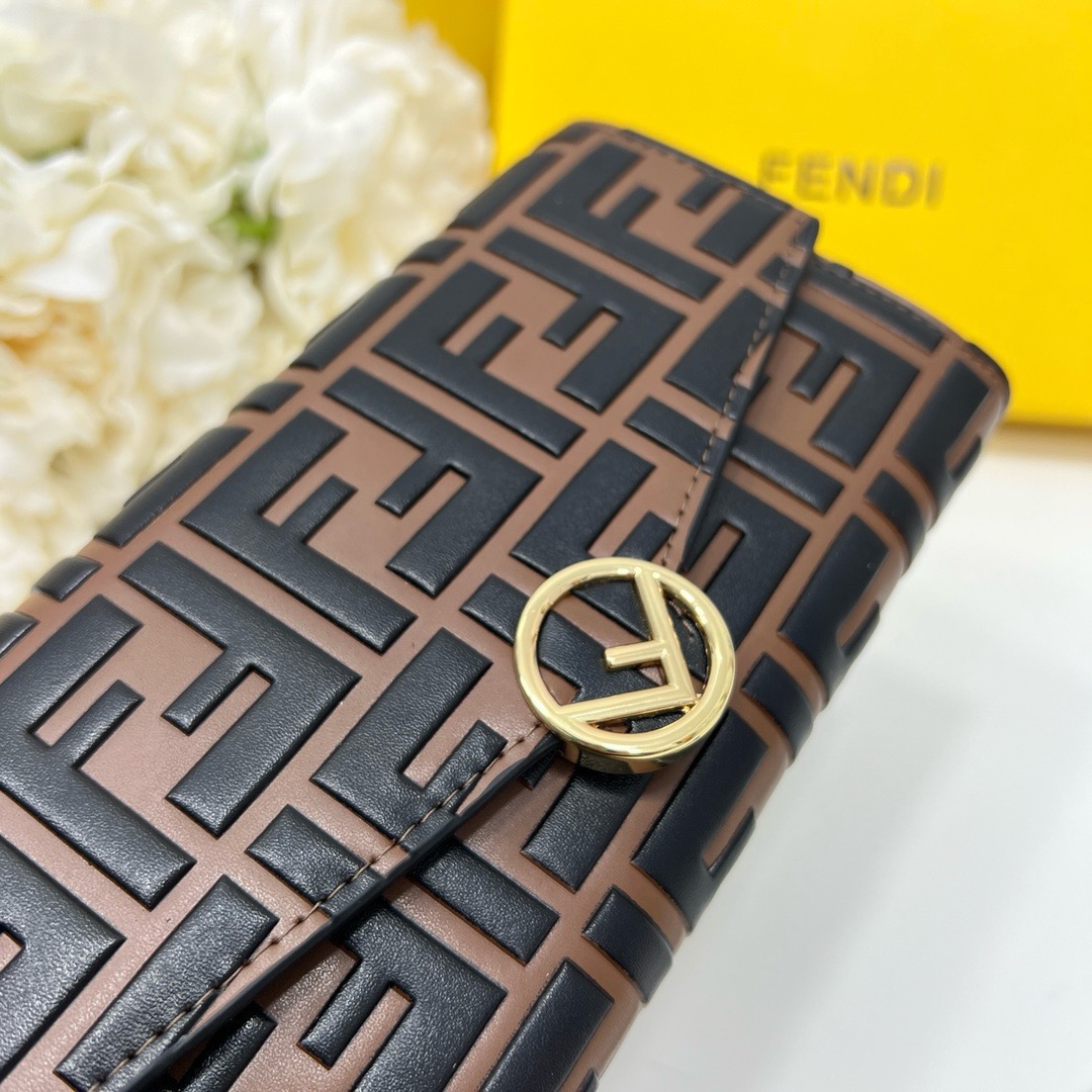 FENDI バッグコピー フェンディ ロゴ柄 ミニショルダーバッグ 黒ブラウン - 画像 5
