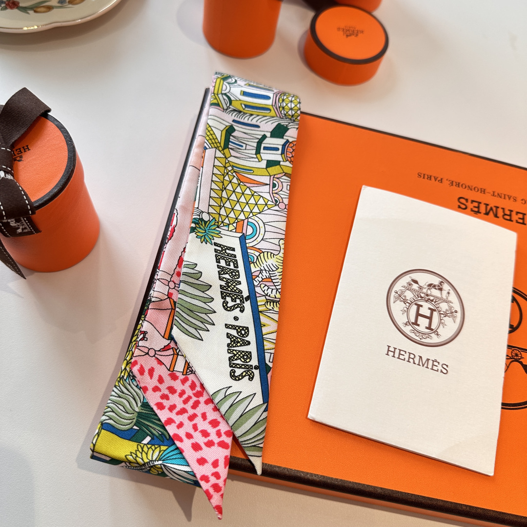 エルメス Hermes Twilly ツイリー スカーフ レディーススカーフ Scarf 可愛い 3点 - 画像 2