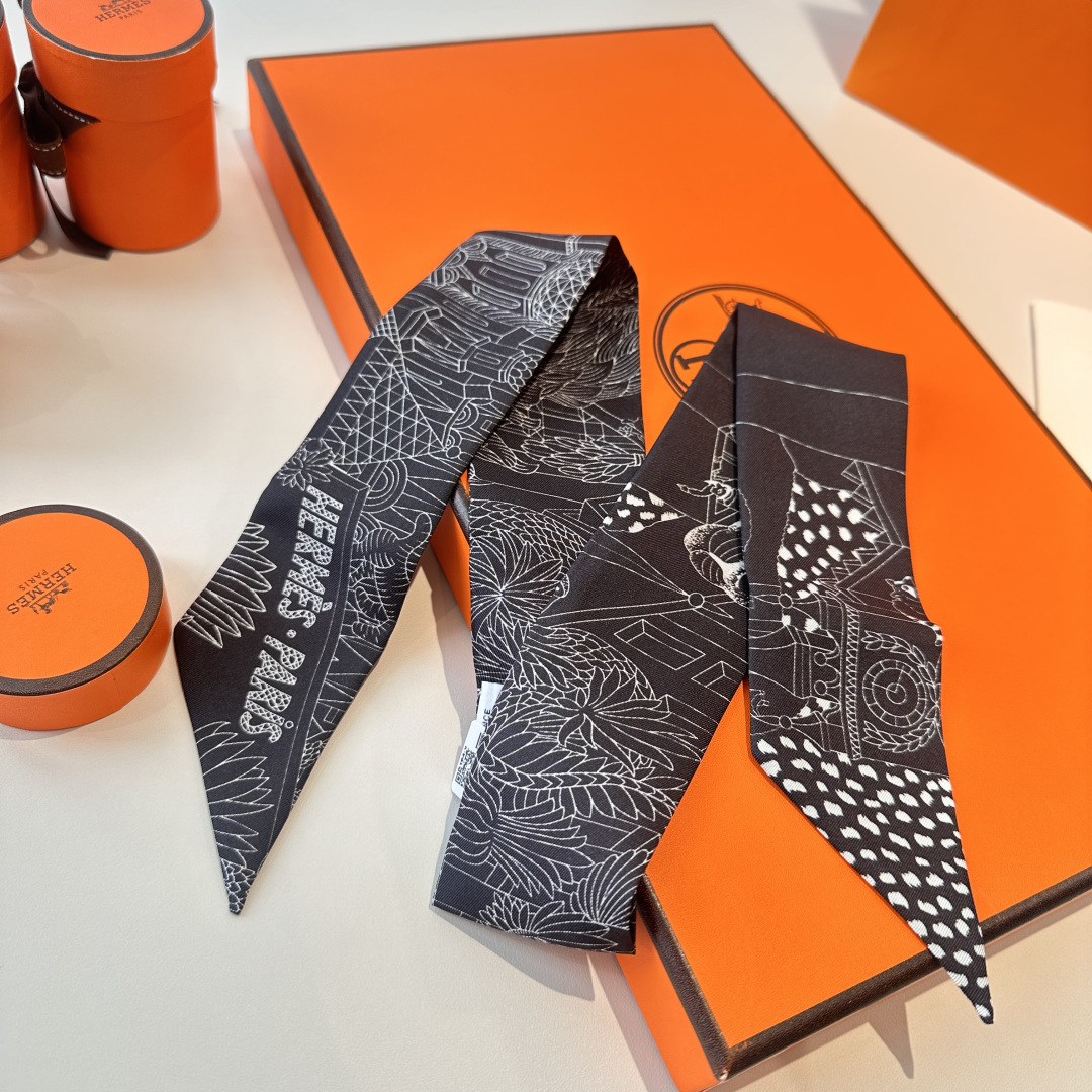 エルメス Hermes Twilly ツイリー スカーフ レディーススカーフ Scarf 可愛い 3点 - 画像 8