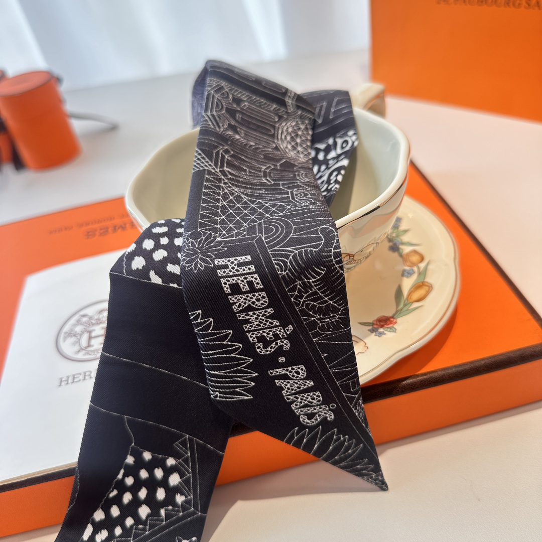 エルメス　Hermes Twilly　ツイリー　スカーフ　レディーススカーフ　Scarf　可愛い　3点 - 画像 11
