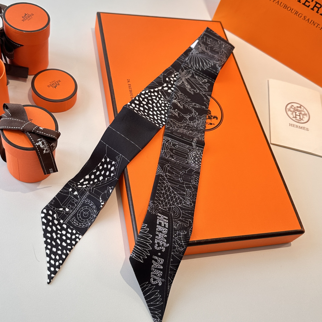 エルメス Hermes Twilly ツイリー スカーフ レディーススカーフ Scarf 可愛い 3点 - 画像 7