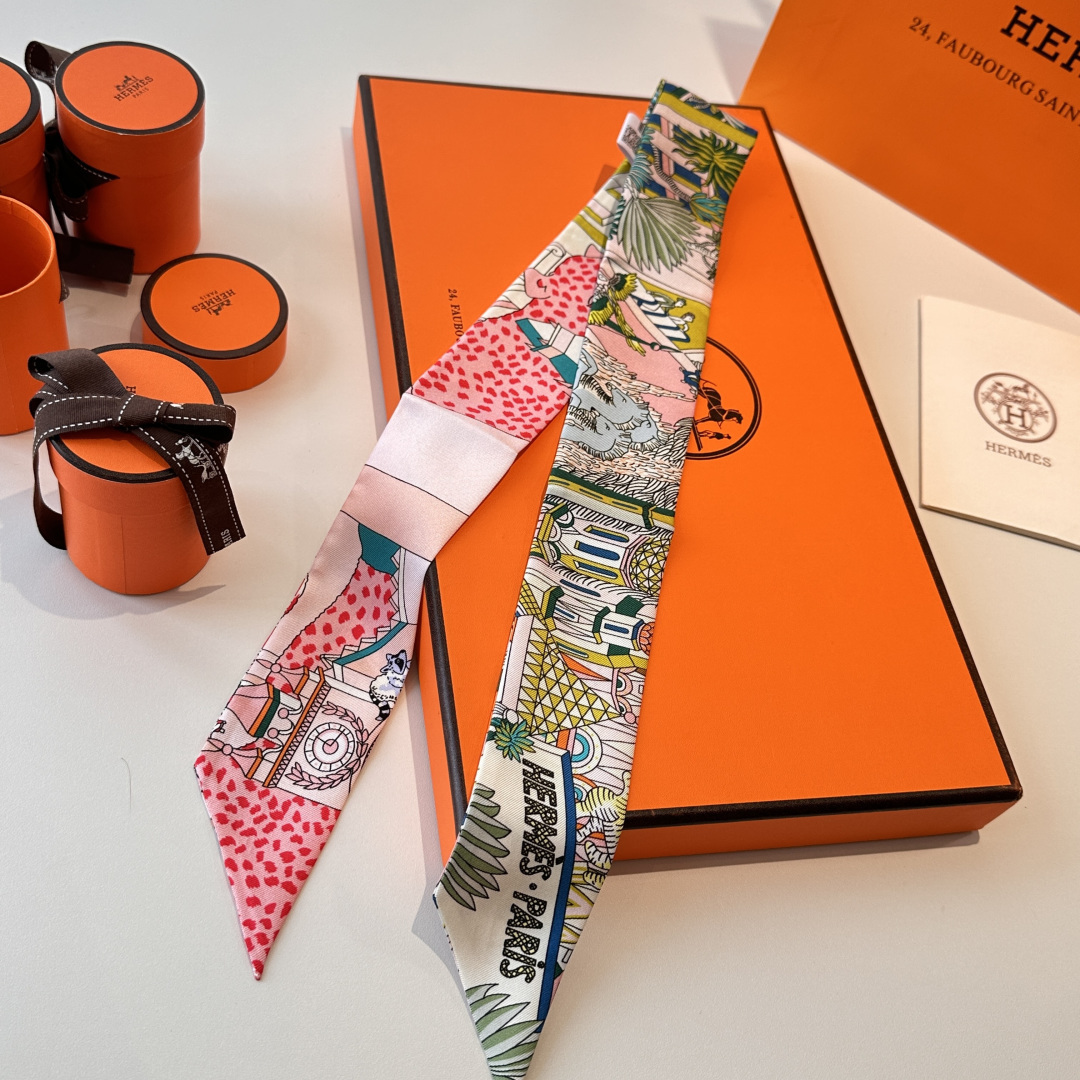エルメス Hermes Twilly ツイリー スカーフ レディーススカーフ Scarf 可愛い 3点 - 画像 3