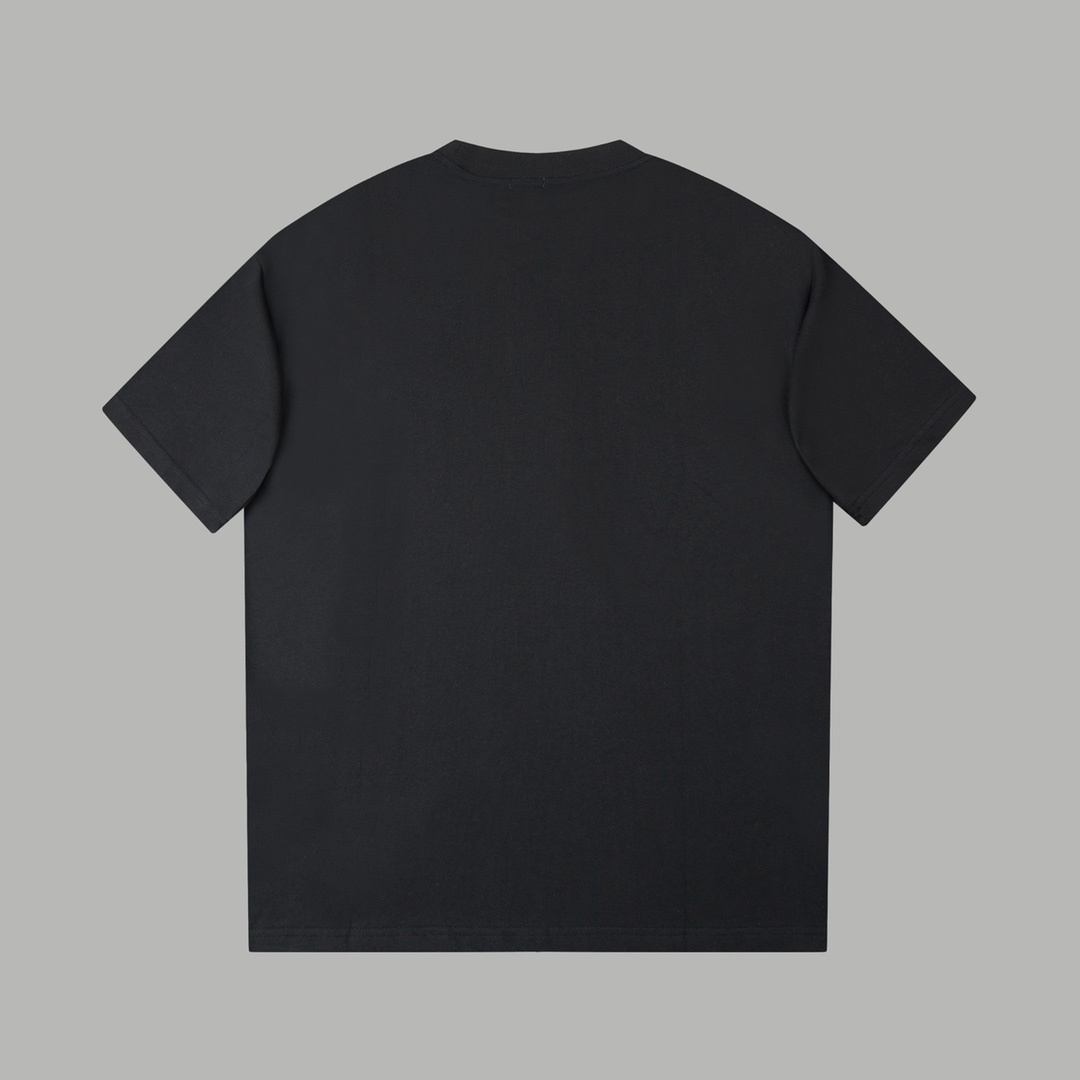 ディオール コピー ロゴ刺繍Tシャツ 男女兼用 シンプルデザイン 黒 - 画像 2