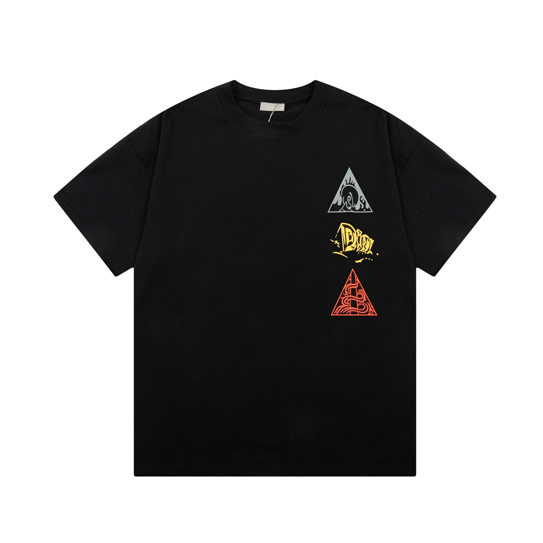 Dior コピー ロゴTシャツ メンズ レディース 黒 3色デザイン 240g高密度コットン 男女兼用