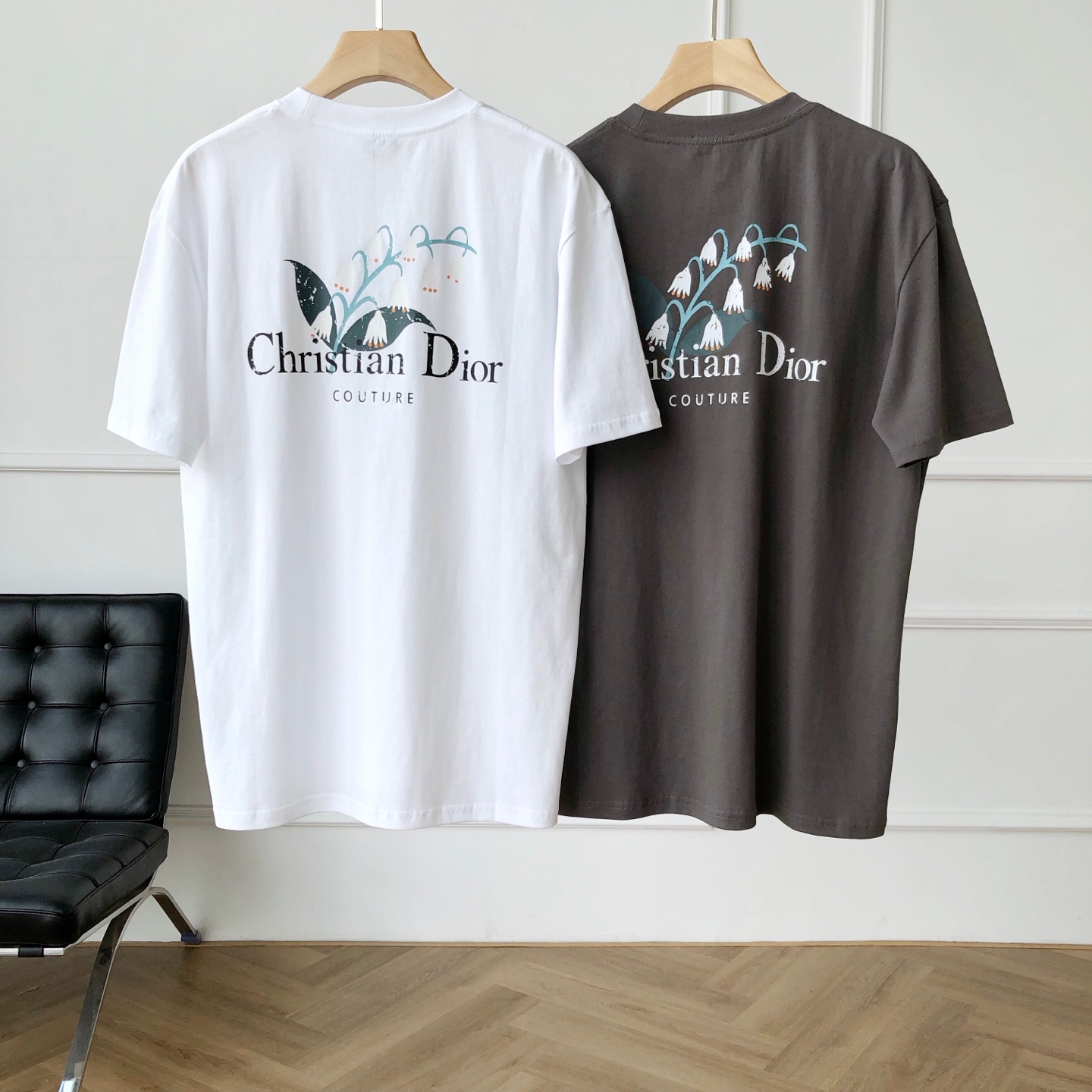 Dior ディオール リンデンバーグ柄プリント Tシャツ コピー 男女兼用 白 黒 - 画像 2