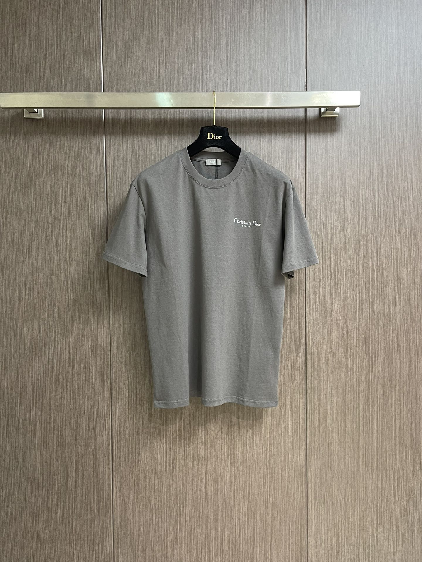 Dior ディオール Tシャツ コピー ロゴプリント 半袖 男女兼用 無地 グレー ホワイト - 画像 1