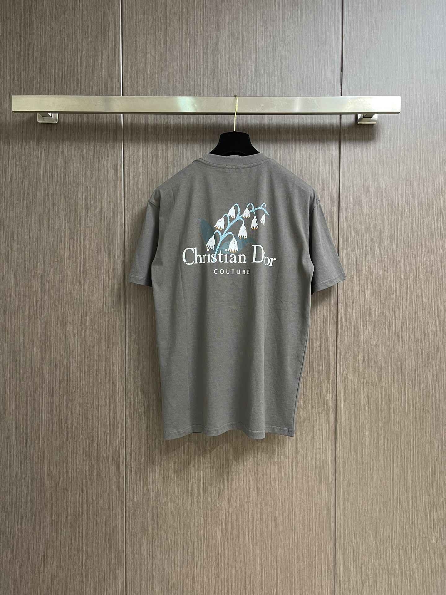 Dior ディオール Tシャツ コピー ロゴプリント 半袖 男女兼用 無地 グレー ホワイト - 画像 2
