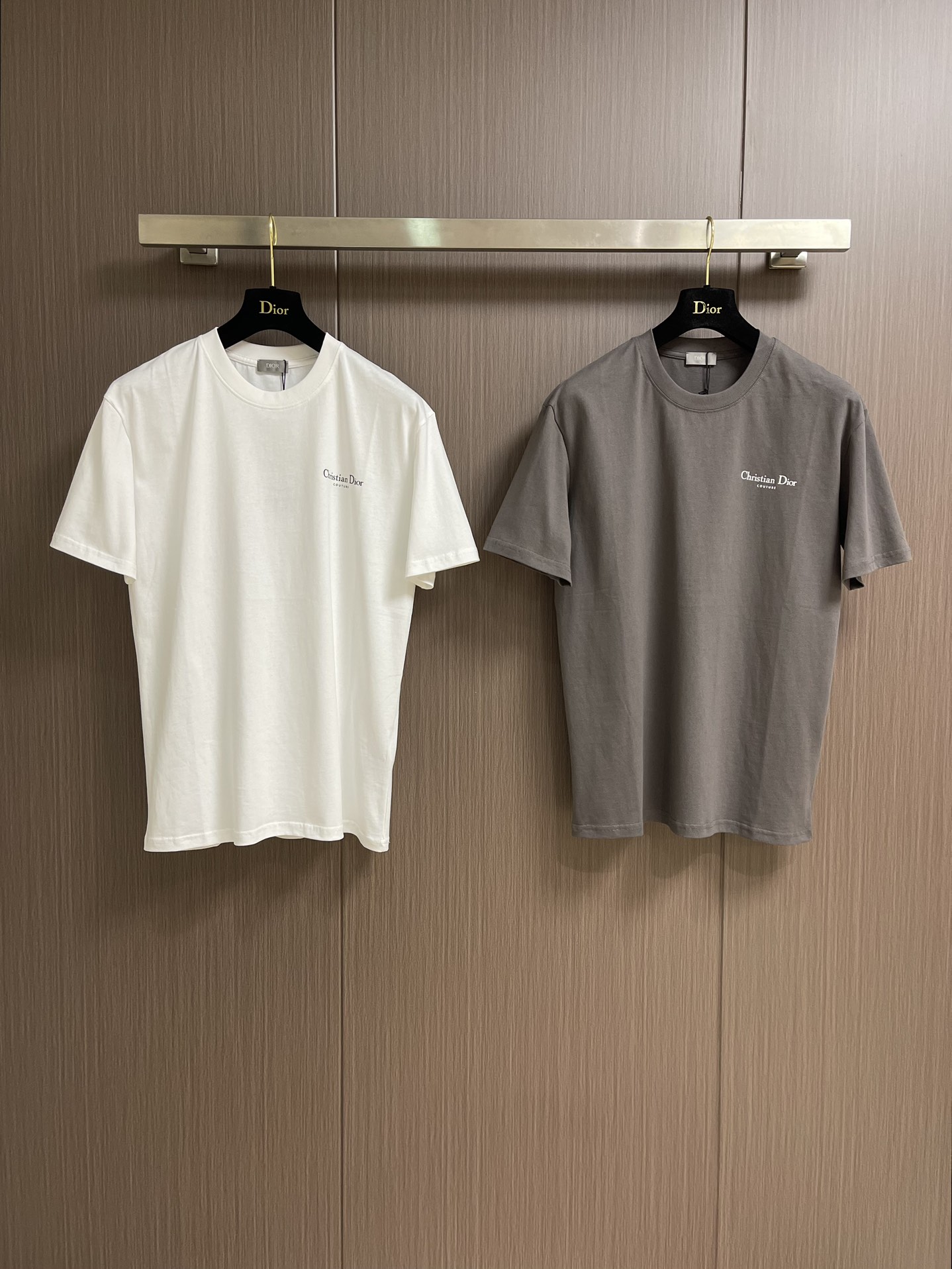 Dior ディオール Tシャツ コピー ロゴプリント 半袖 男女兼用 無地 グレー ホワイト - 画像 3
