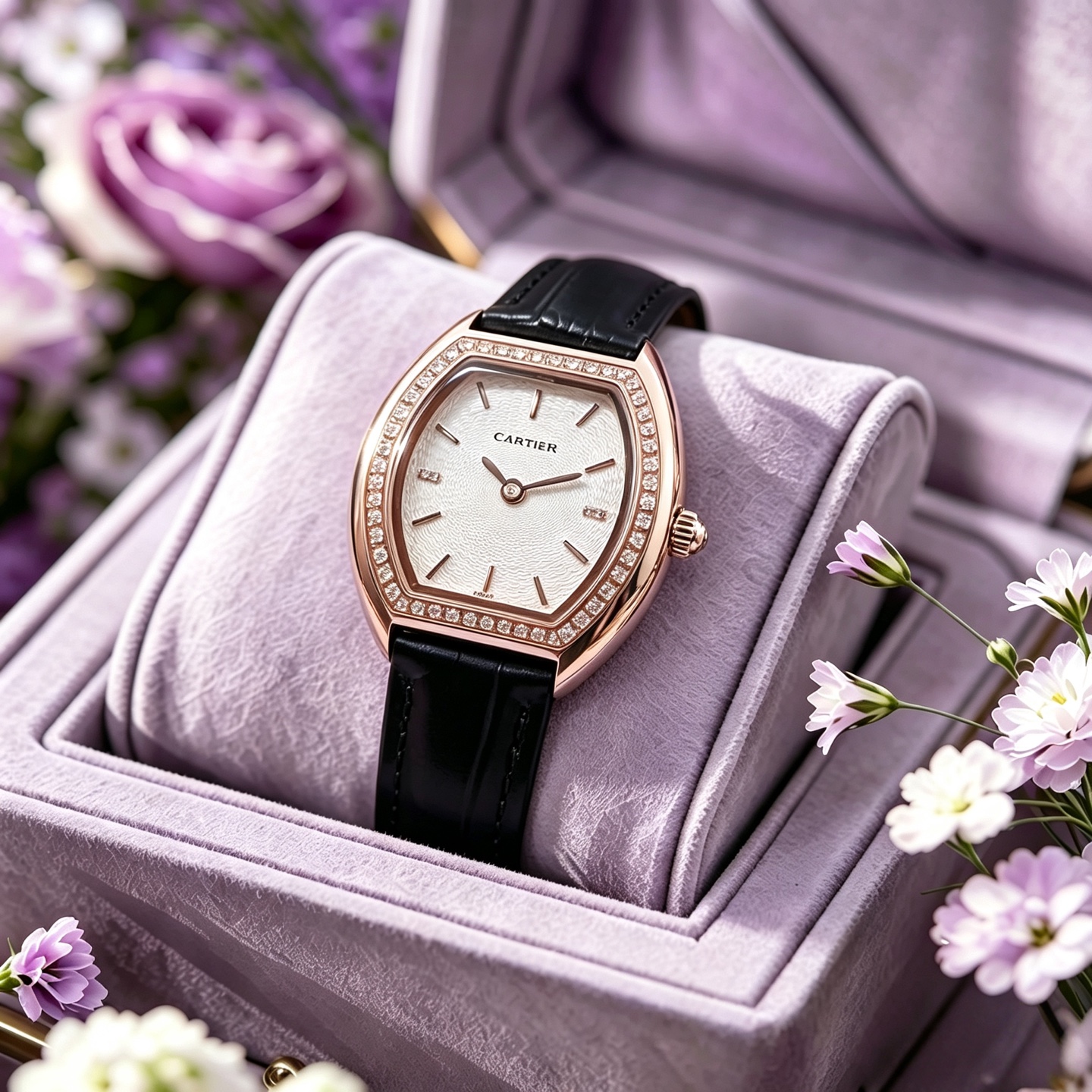 Cartier カルティエ ミニ フランクミュラー型 コピー 時計 レディース ローズゴールド レッド ホワイト - 画像 4