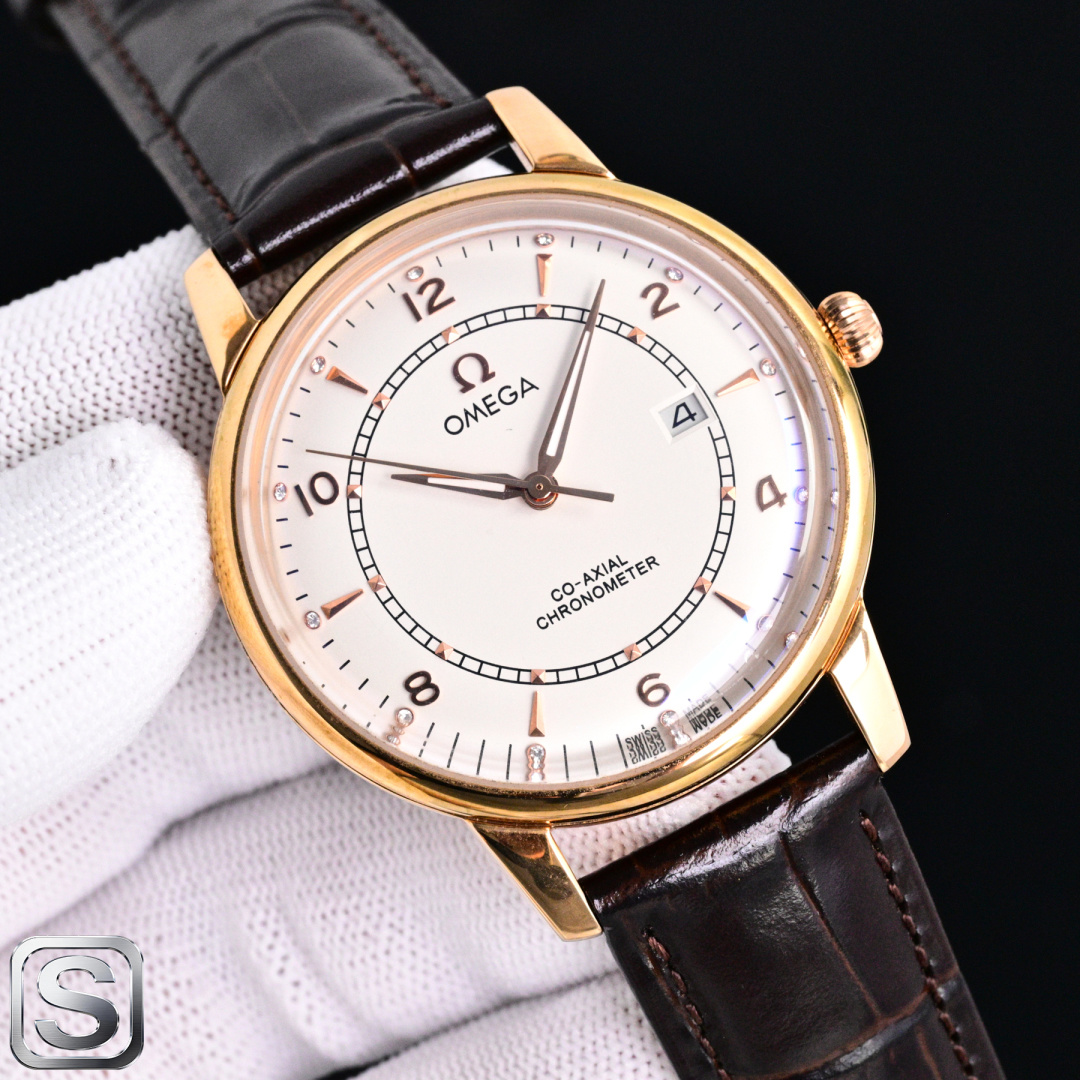 SJ出品 OMEGA 時計 コピー 9015機芯 42mm 金色 メンズ