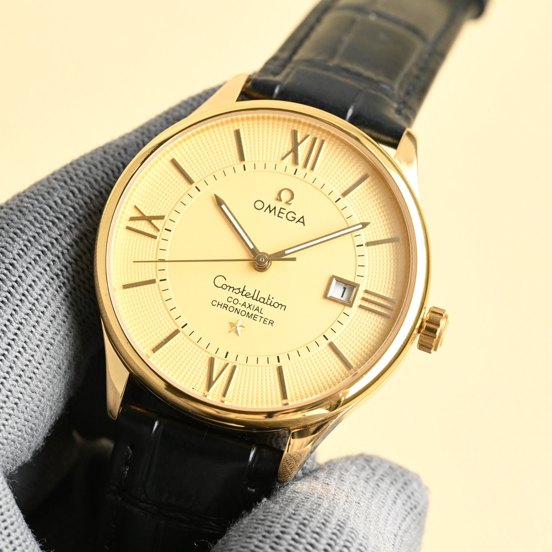 OMEGA オメガ ディープセイファーコピー 時計 メンズ レディース ロレックス風 ブラウン ホワイト 40mm - 画像 2