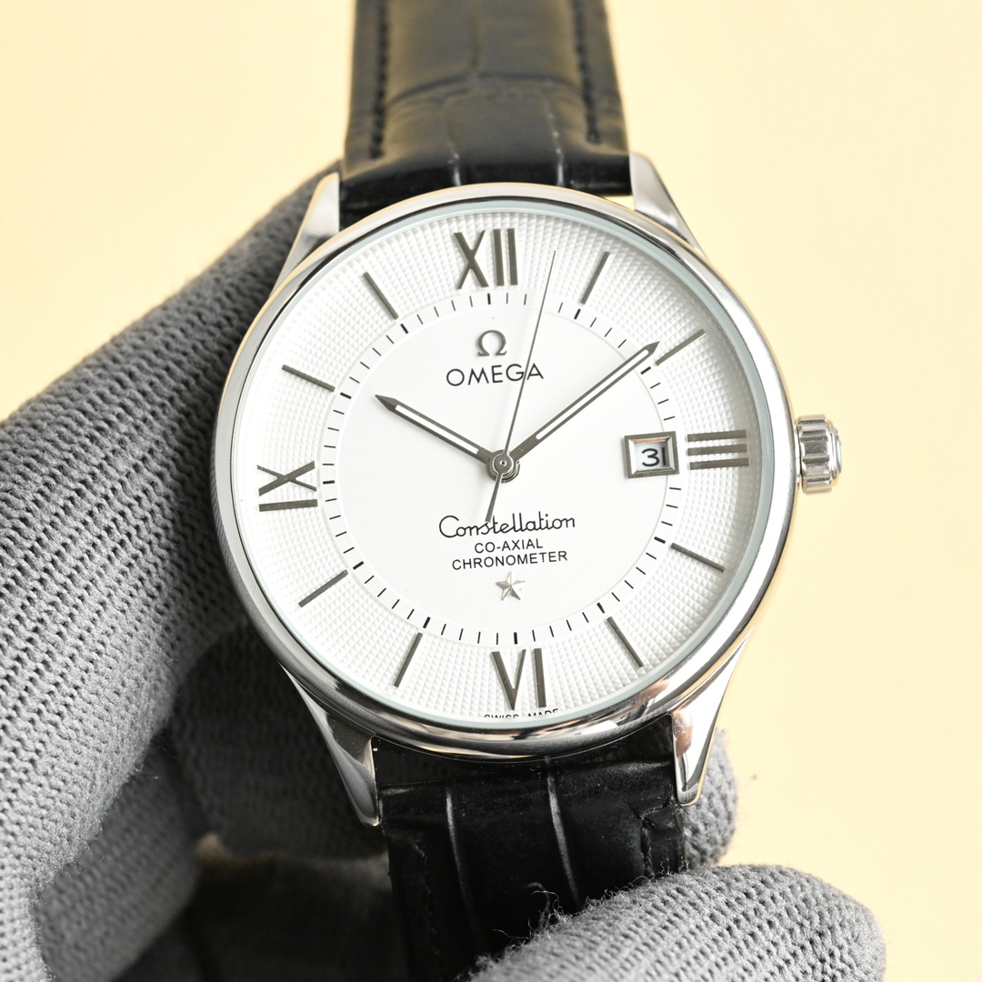 OMEGA オメガ ディスク レディース 時計 コピー ローマ数字 ホワイト シルバー ブラック ブラウン