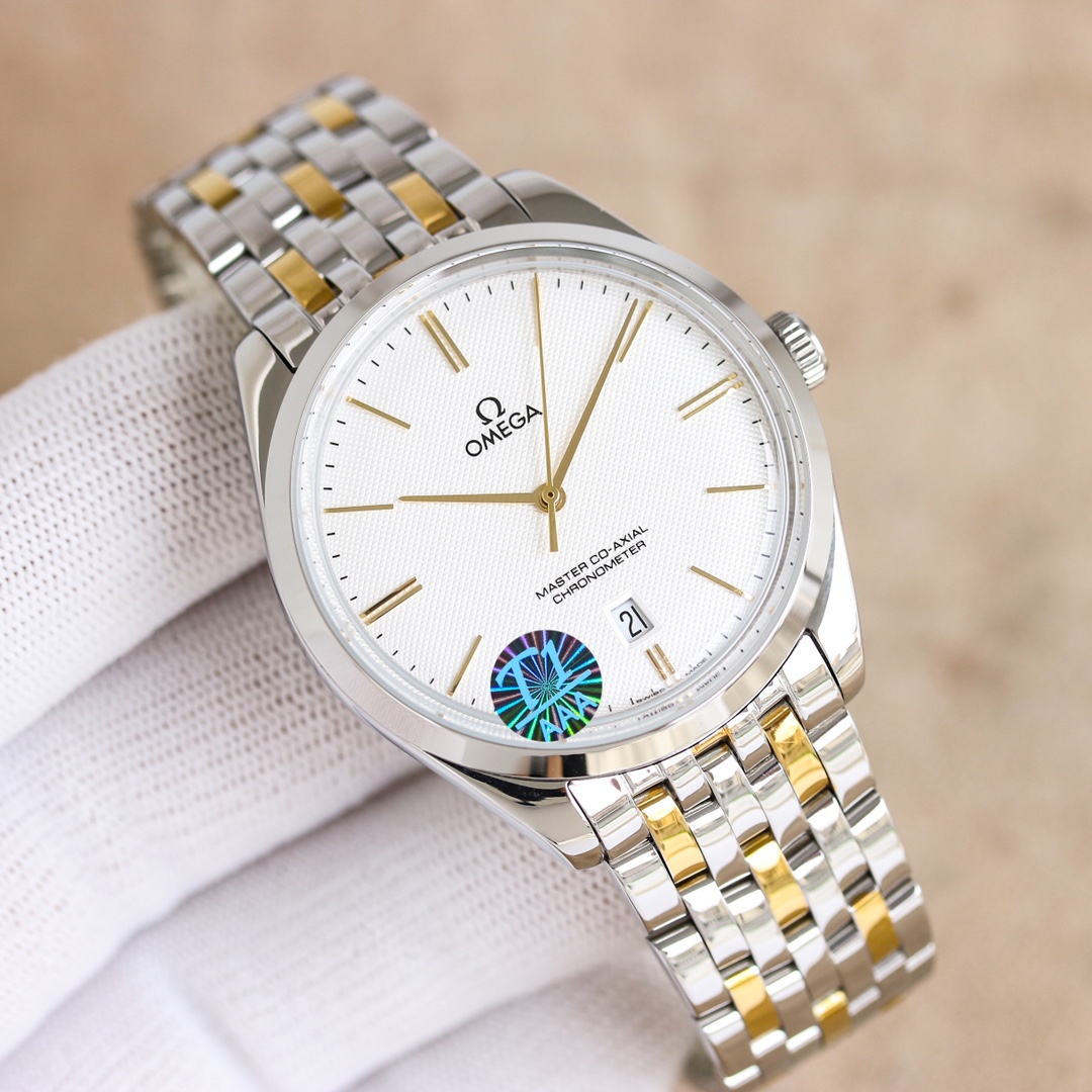 OMEGA オメガ ディープジェネシス マニュアル オートマチック 時計 コピー 40mm ホワイト ローズゴールド - 画像 2