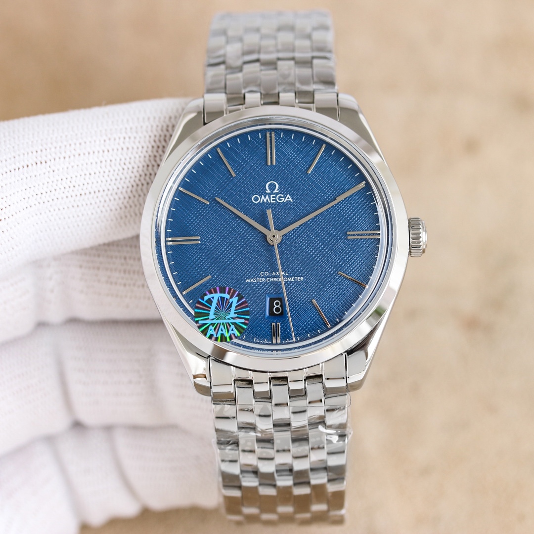 OMEGA オメガ ディープ ジン デイト タイプ コピー 40mm 青文字盤 ステンレススチール メンズ