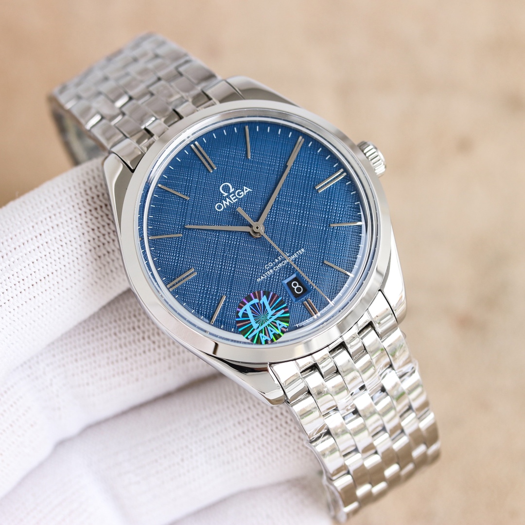 OMEGA オメガ ディープ ジン デイト タイプ コピー 40mm 青文字盤 ステンレススチール メンズ - 画像 2