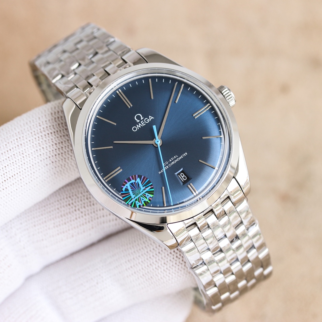 OMEGA オメガ ディープ ジン デイト タイプ コピー 40mm 青文字盤 ステンレススチール メンズ - 画像 4