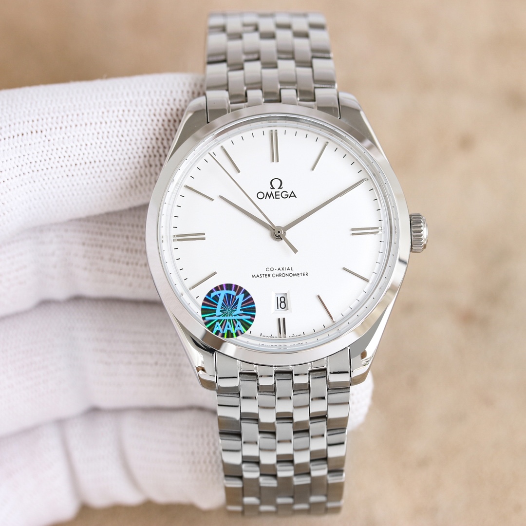 OMEGA オメガ ディープ フライヤー 大三針 マニュアル 時計 コピー 40mm メンズ ステンレススチール ホワイト