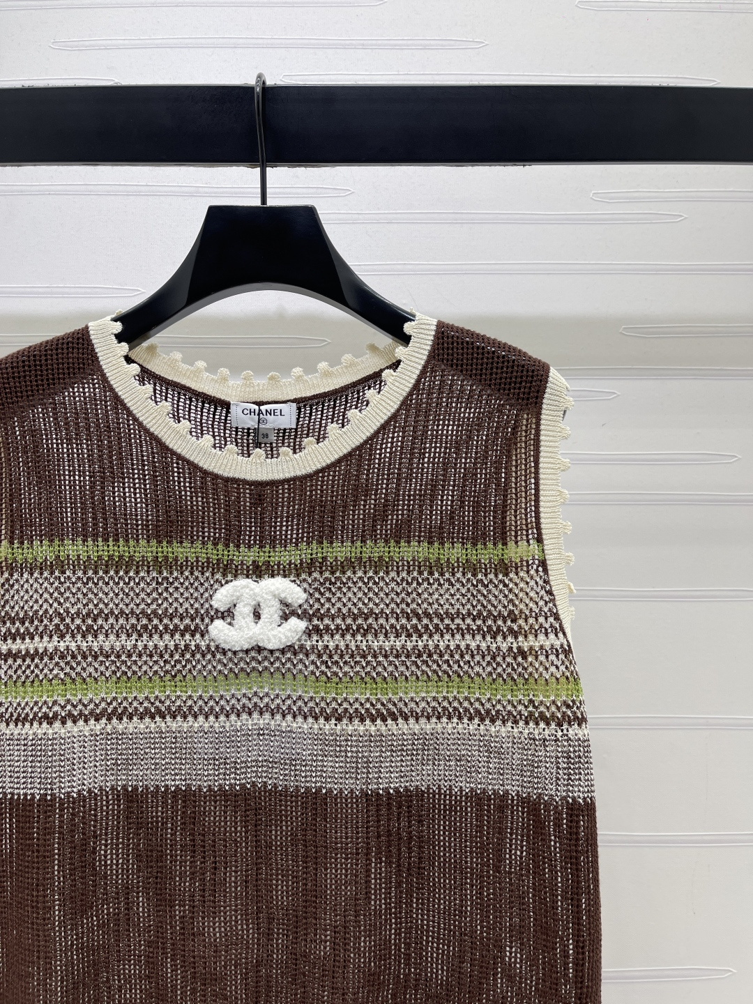 CHANEL ニット ウェア レディース ロゴデザイン ブラウン ベージュ マルチカラー - 画像 2